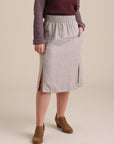 Amanda is wearing a size S.