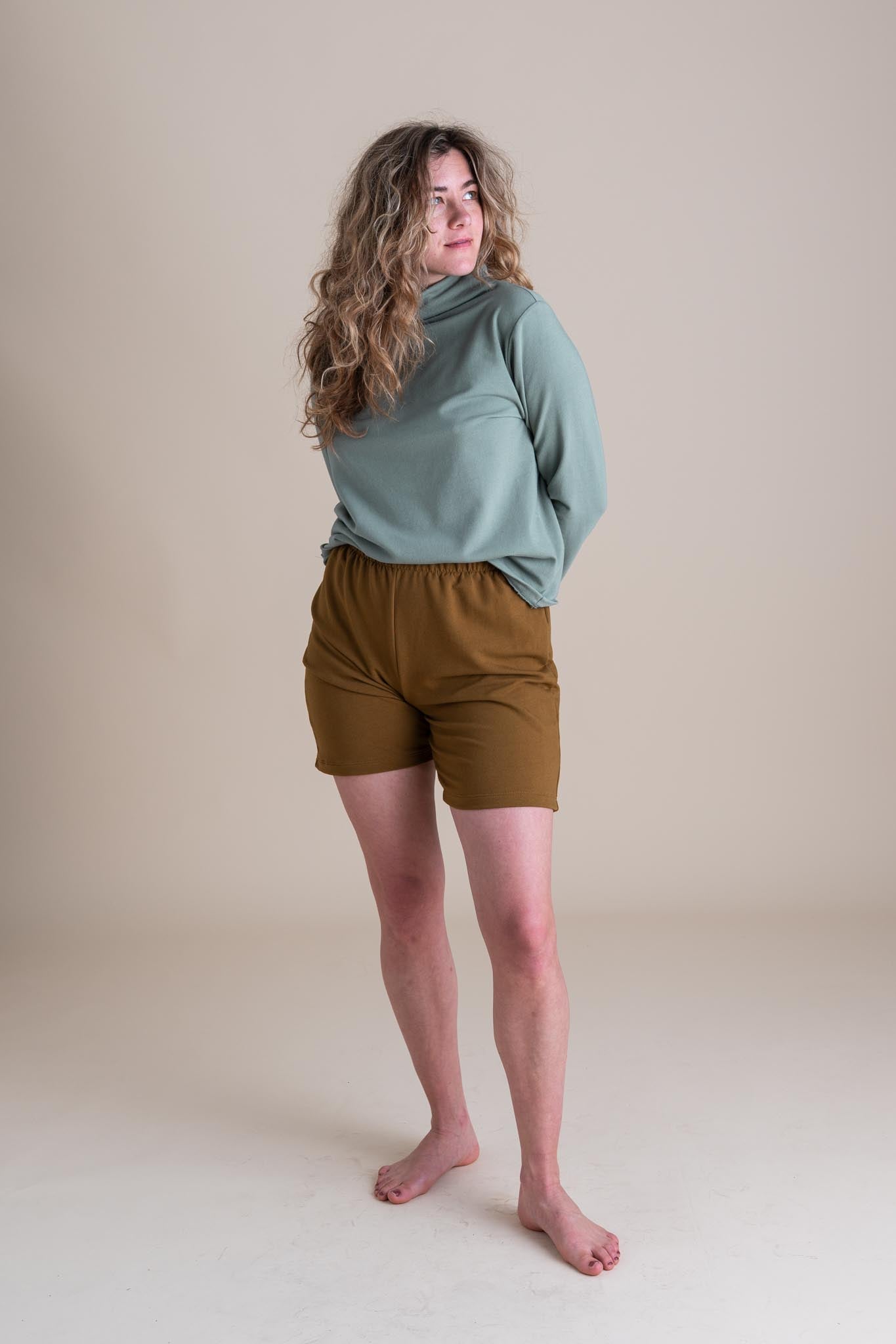 Jayne Shorts in Almond