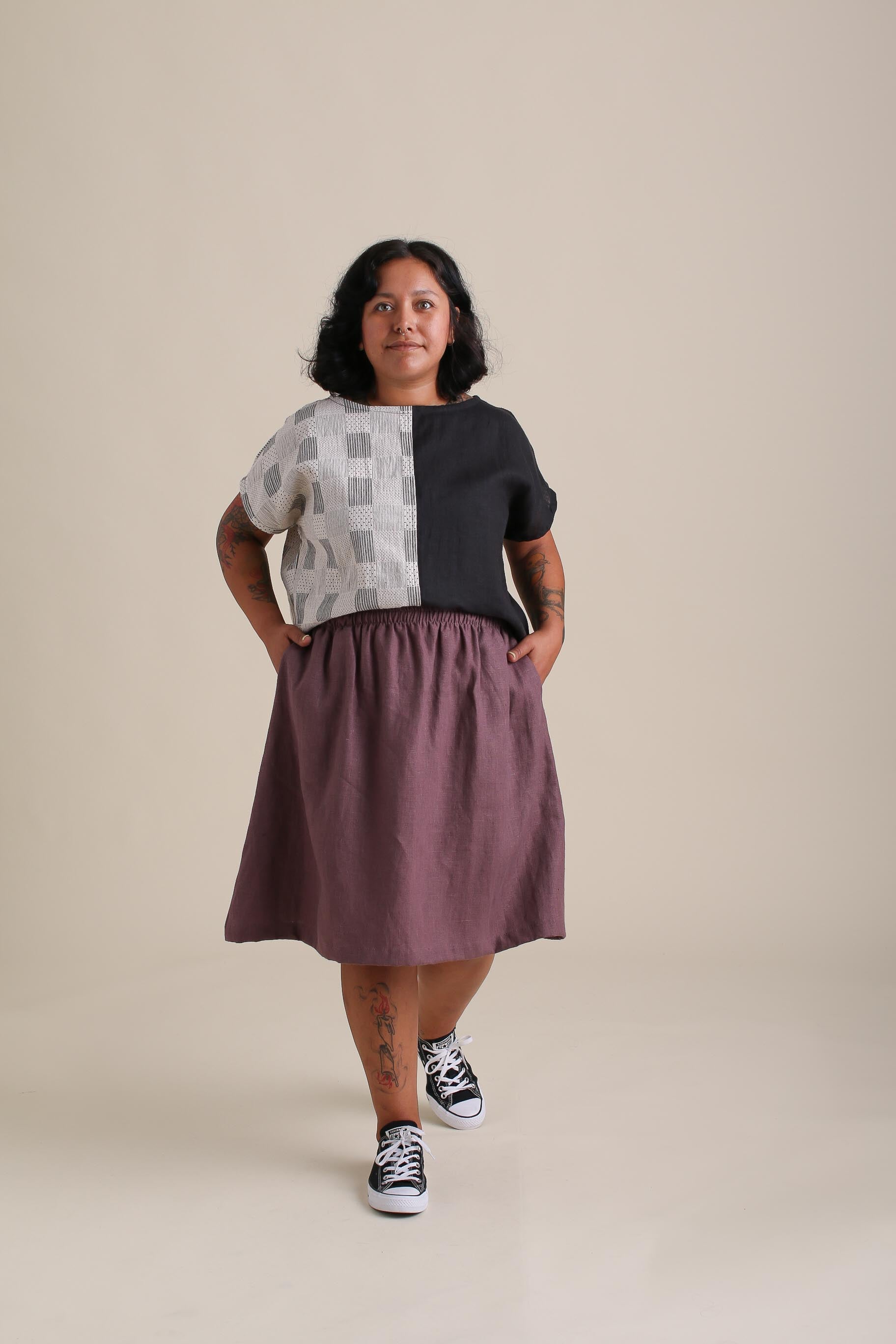 Esme is wearing a size L.