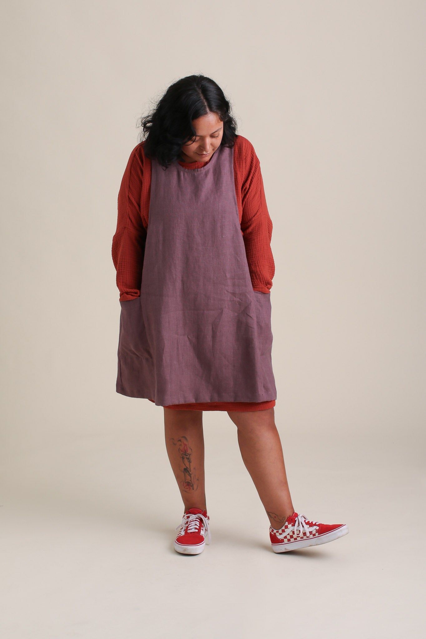 Greenhouse Apron in Twilight Conscious Clothing Greenhouse Apron in Twilight Conscious Clothing