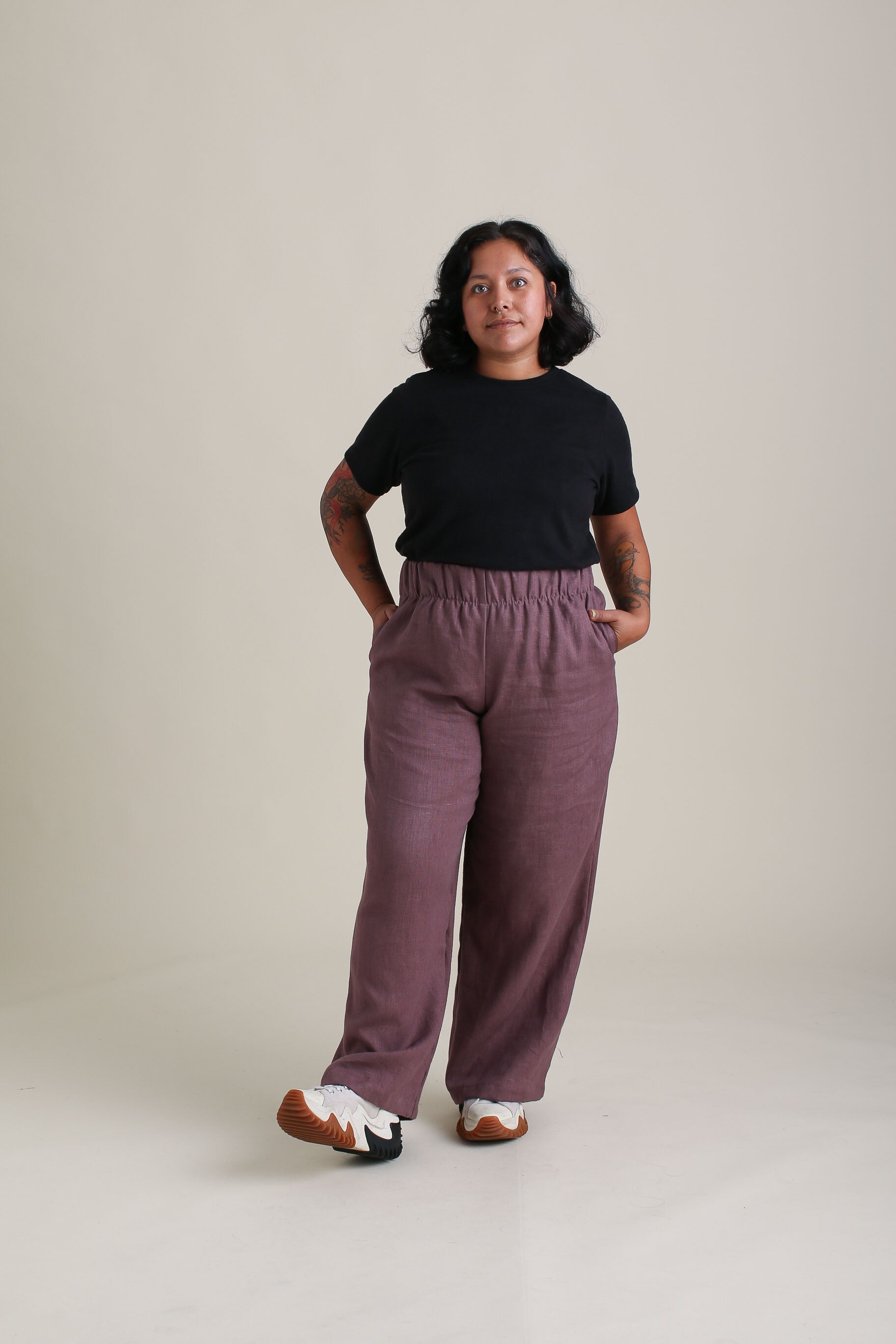 Esme is wearing a size XL.