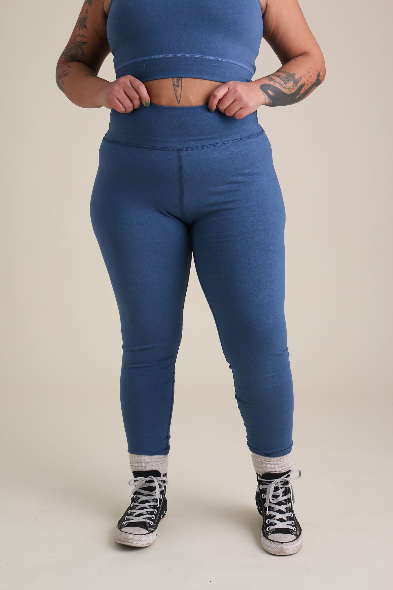 Yoga Leggings in Azure - Main Image
