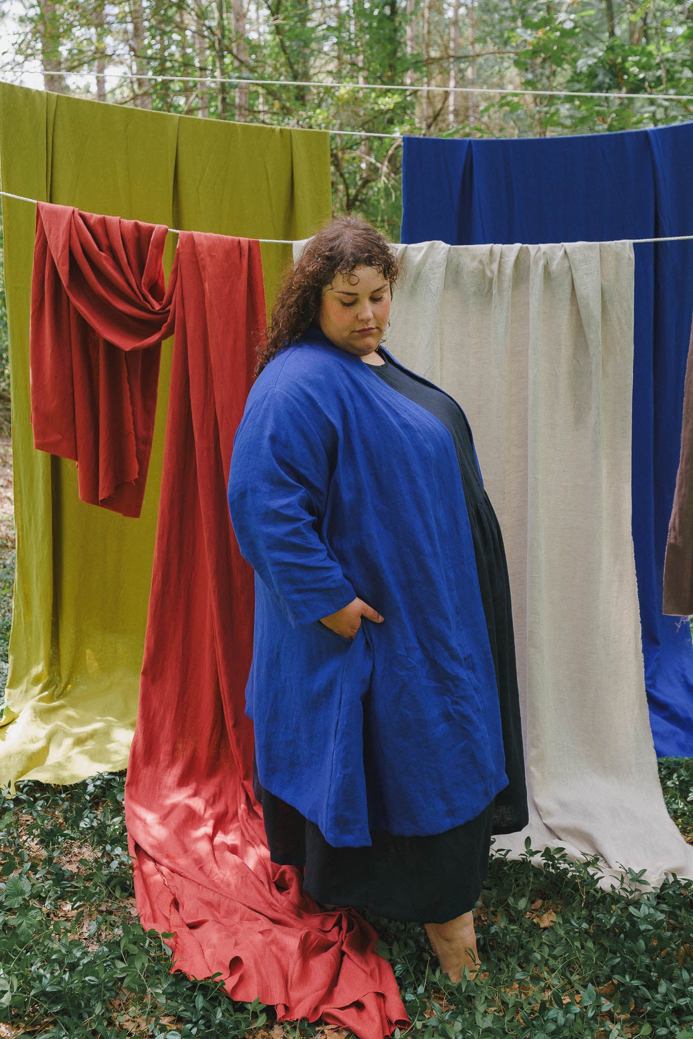 Mariela Duster in Kingfisher Blue