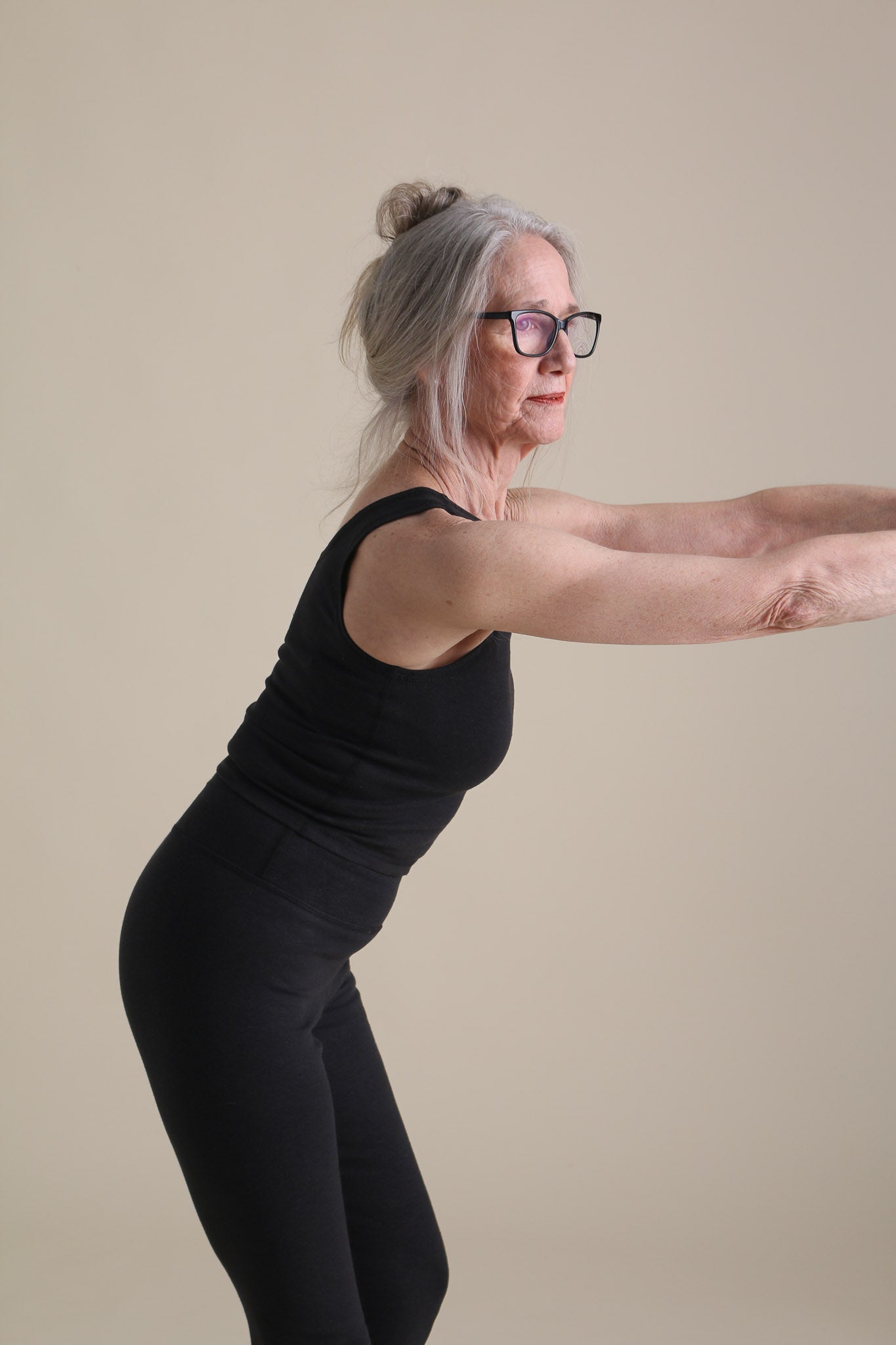 Yoga Crop Tank in Black