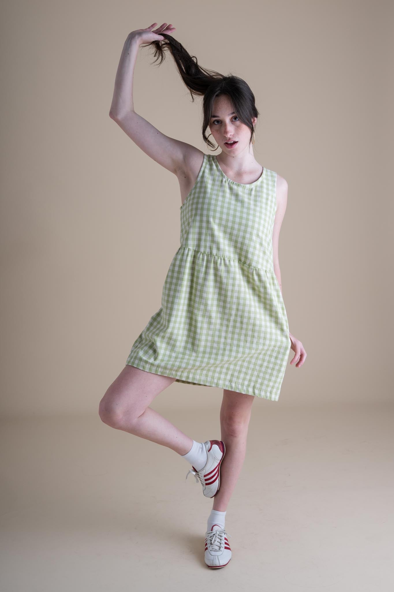 Hannah is wearing a size S.