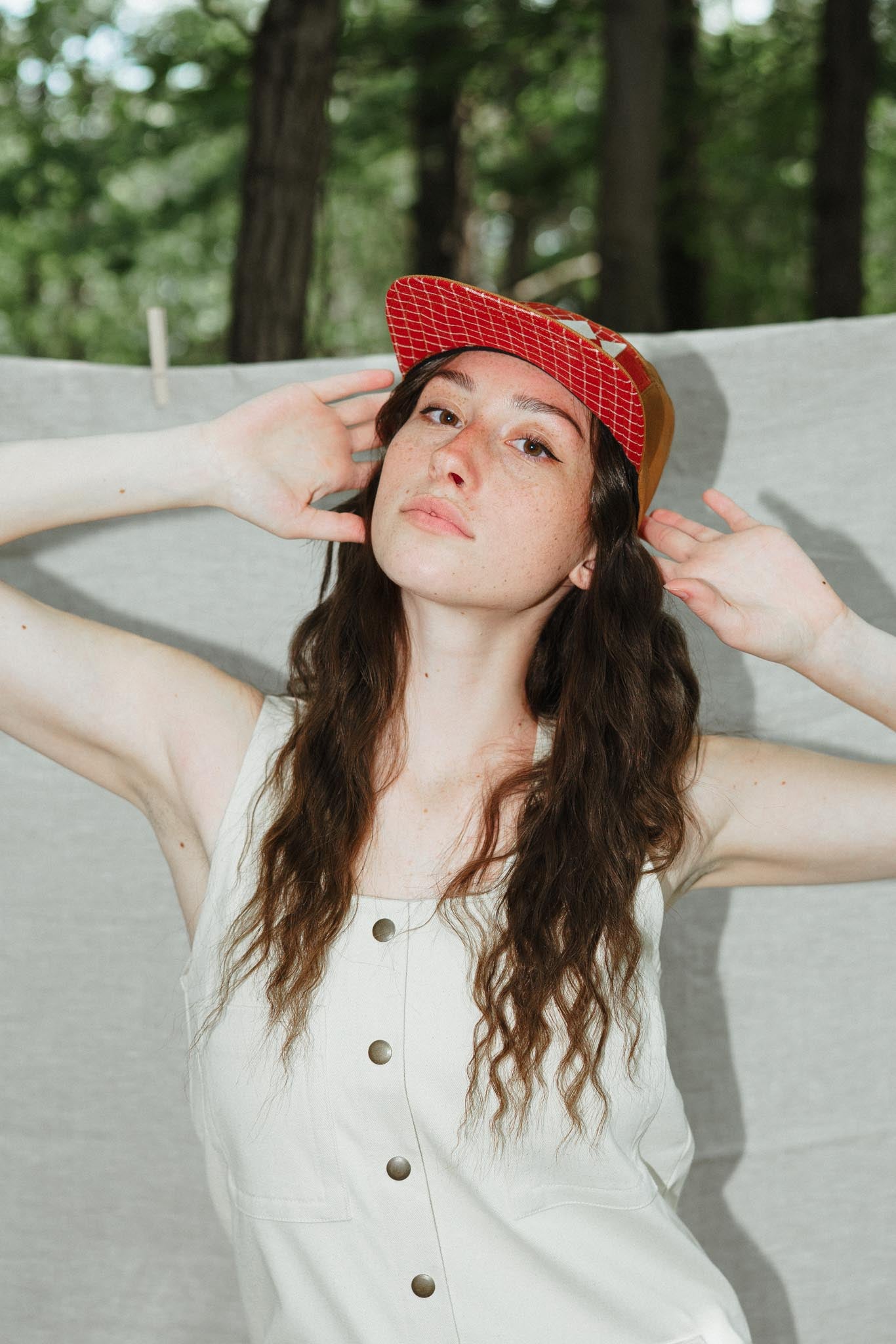 Quilted Camp Hat by Sundew Sewing in Sand Dollar