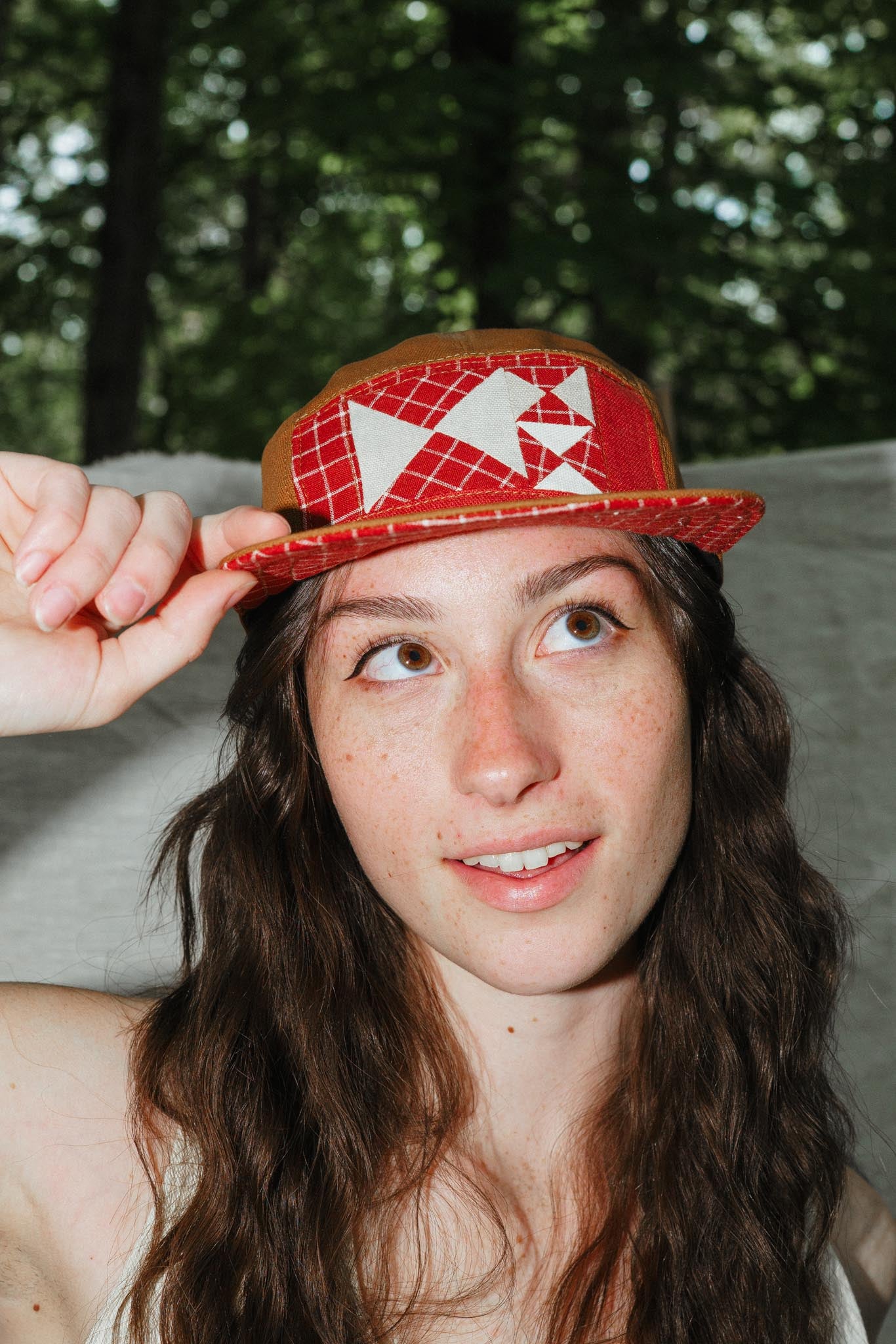 Quilted Camp Hat by Sundew Sewing in Sand Dollar