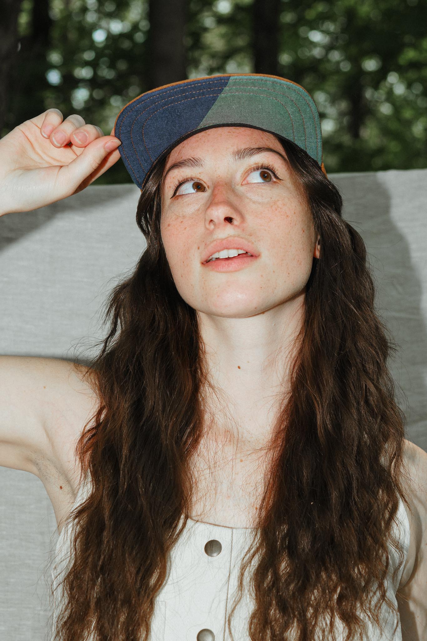 Quilted Camp Hat by Sundew Sewing in Navy