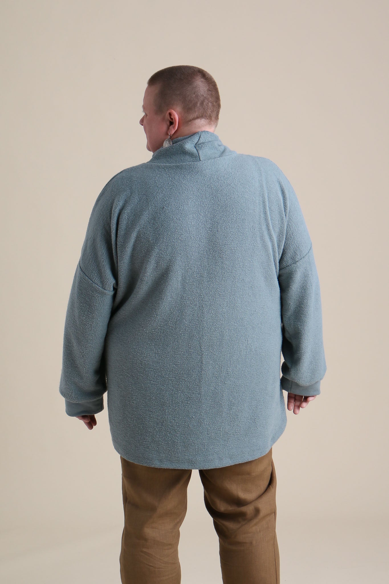 Katie is wearing a XXL.