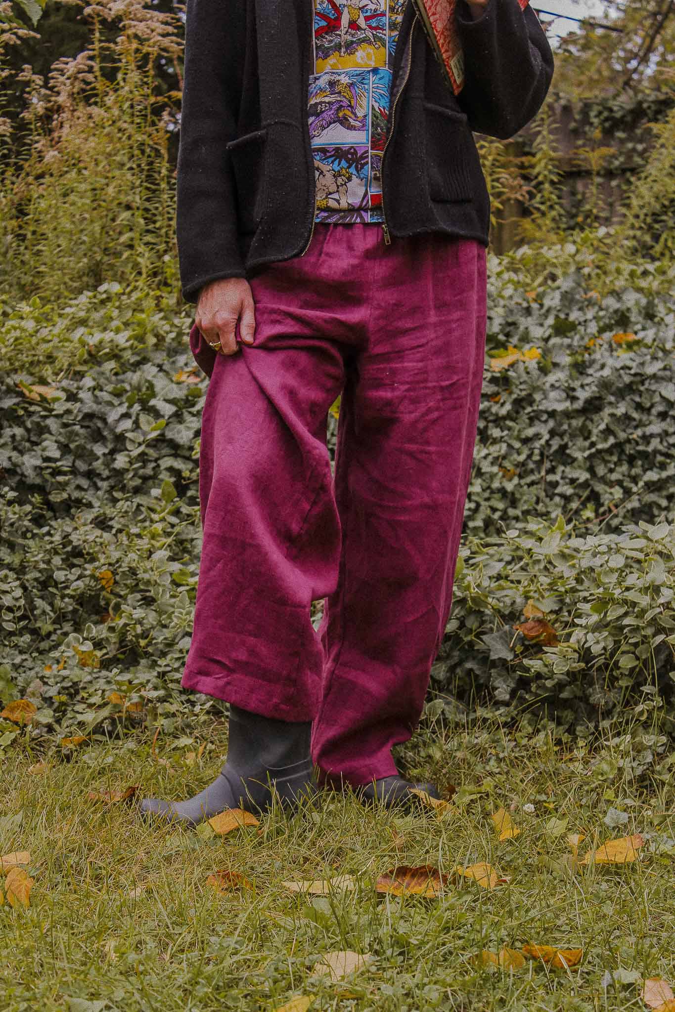 Crescent Moon Pants in Orchid
