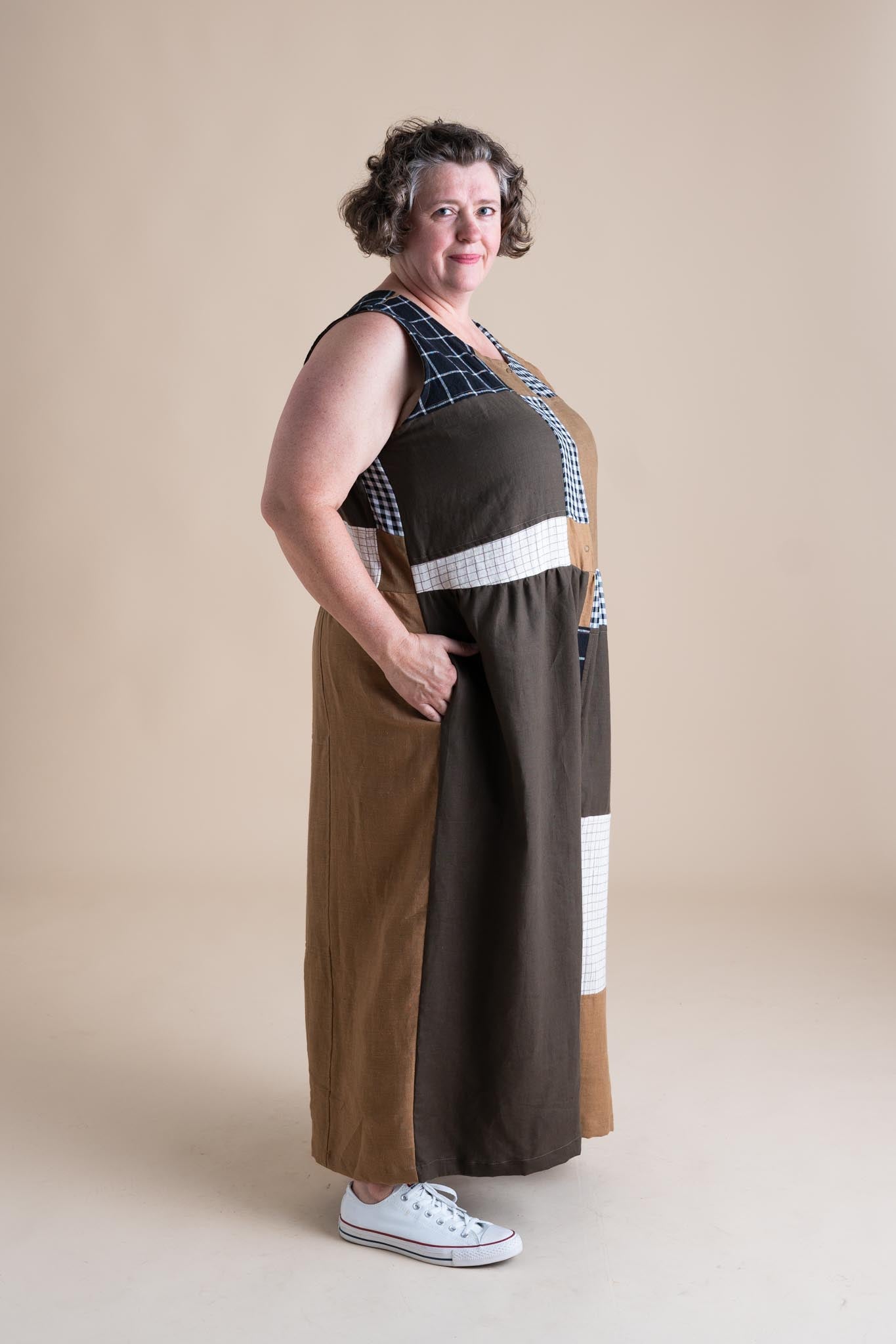 Backyard Jumpsuit 3X in Patchwork