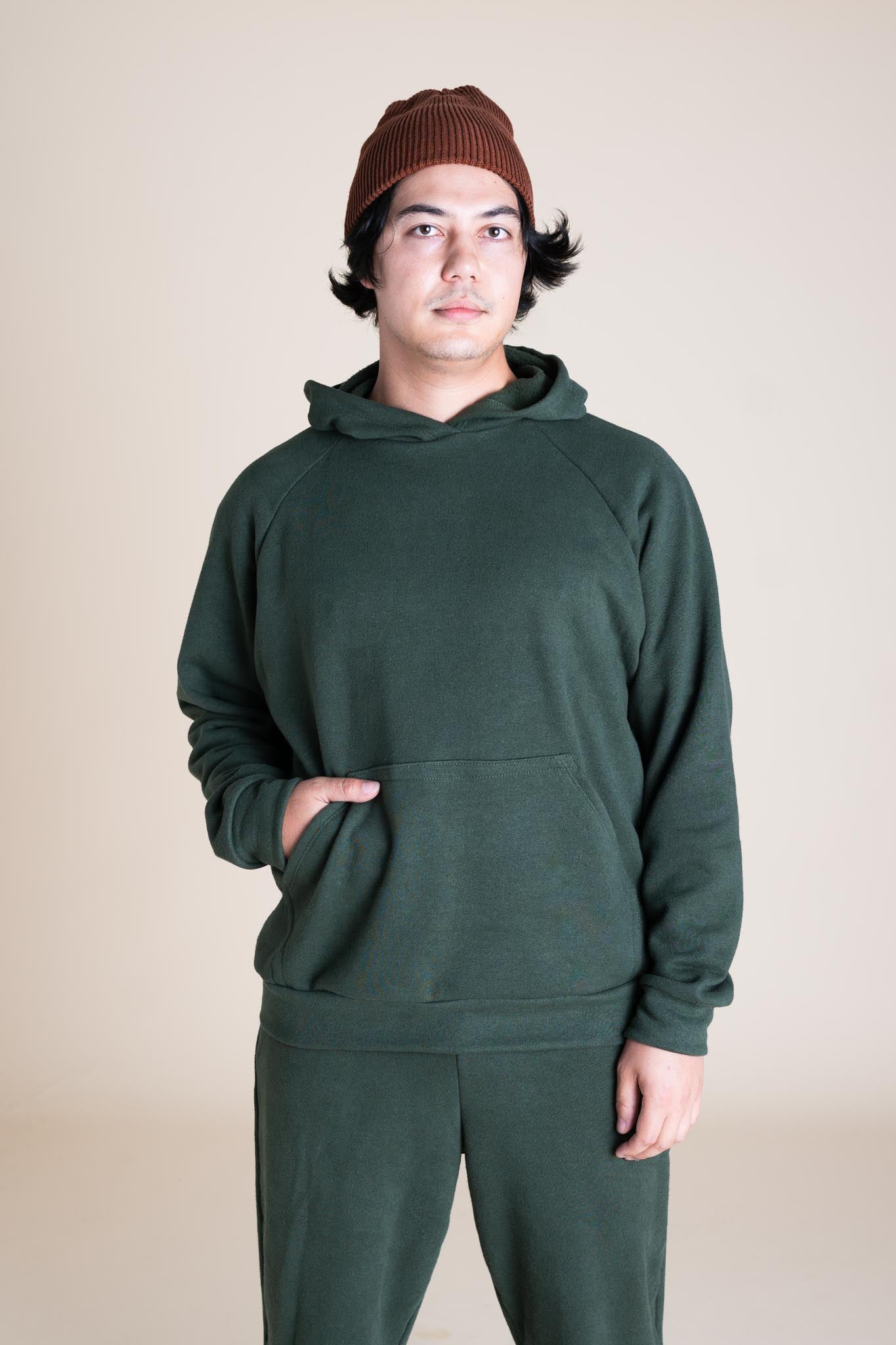 Michael is wearing a size L Full Length.