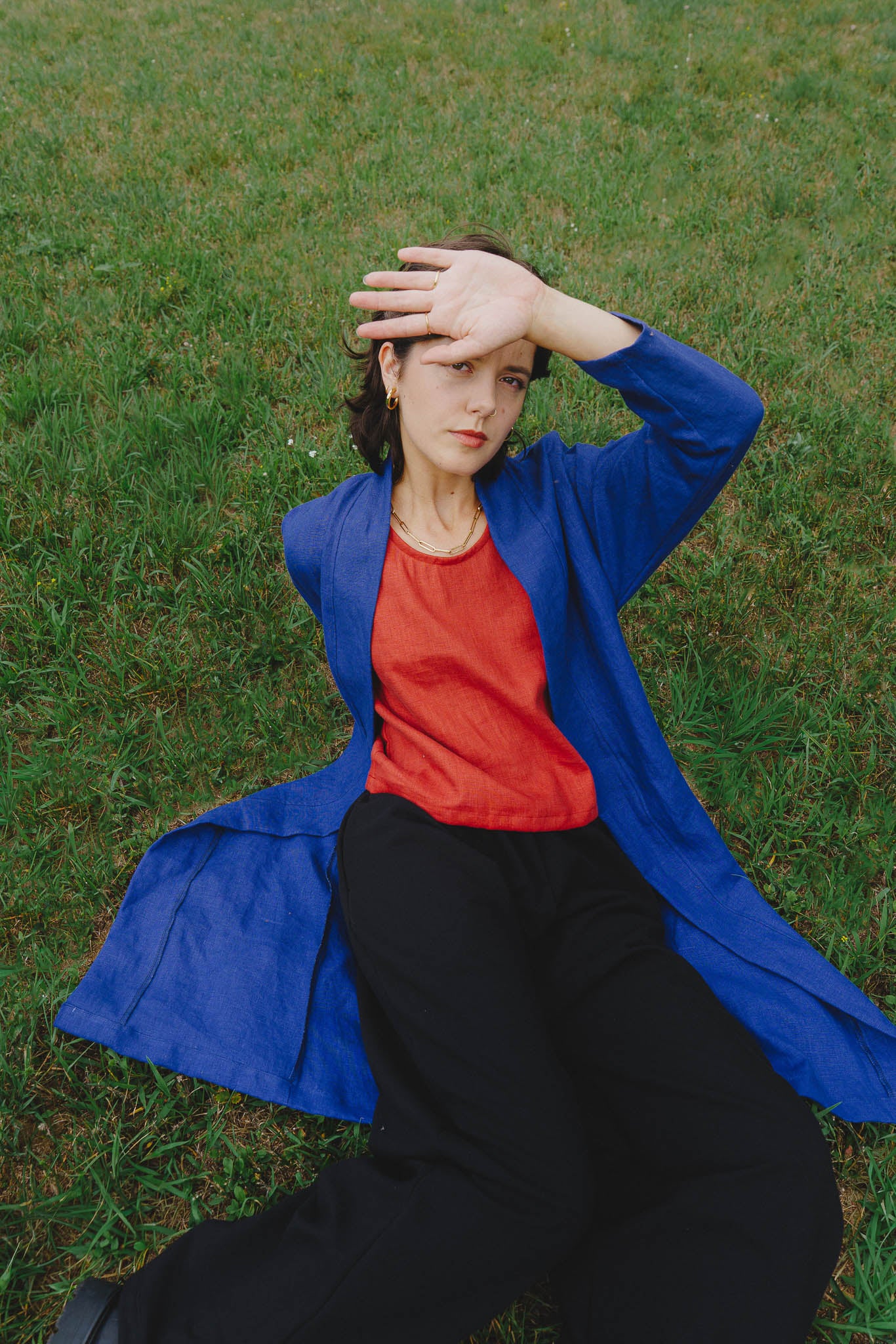 Mariela Duster in Kingfisher Blue