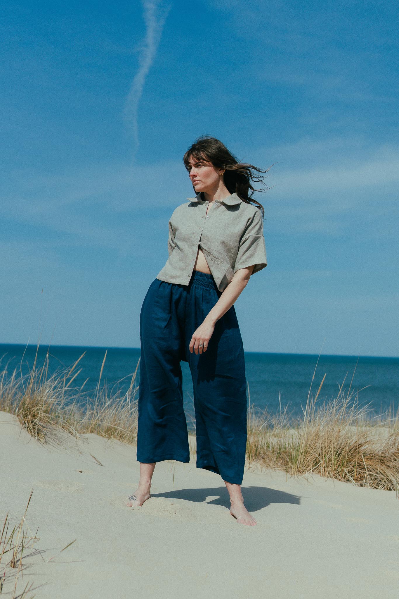 Samantha is wearing a size S.