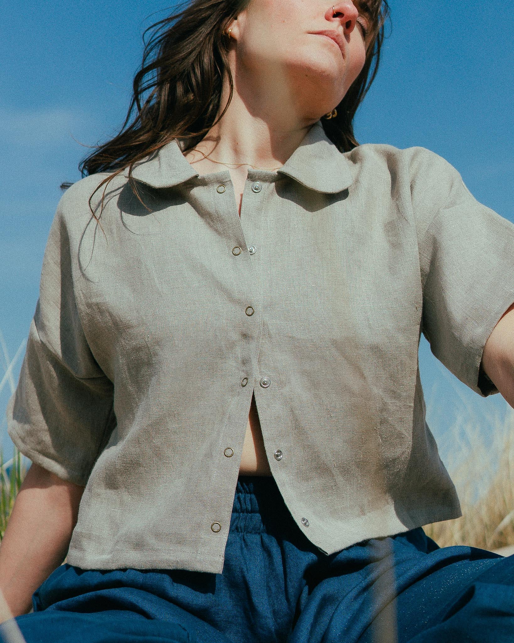 Samantha is wearing a size S.