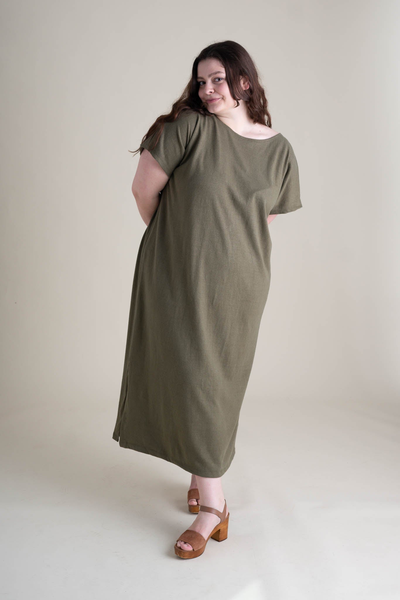 Cairo Dress in Moss - Main Image