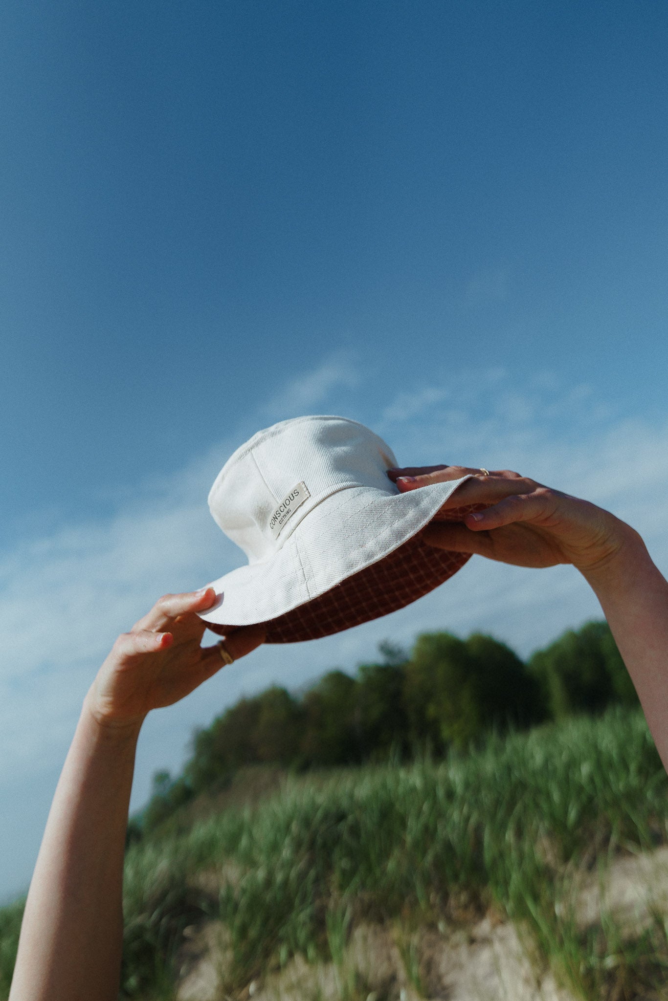 Bucket Hat in Red Check