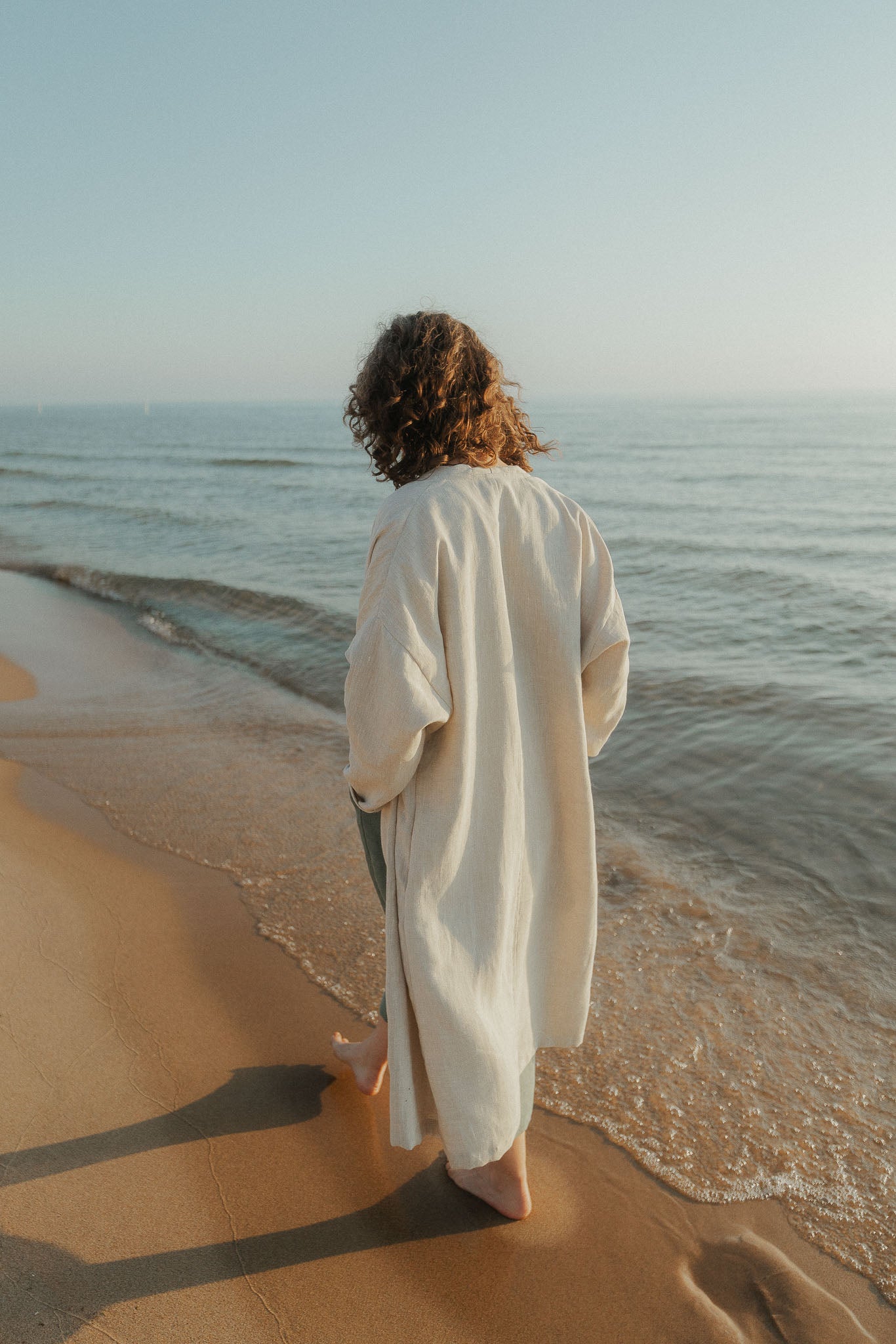 Mariela Duster in Sand Dollar