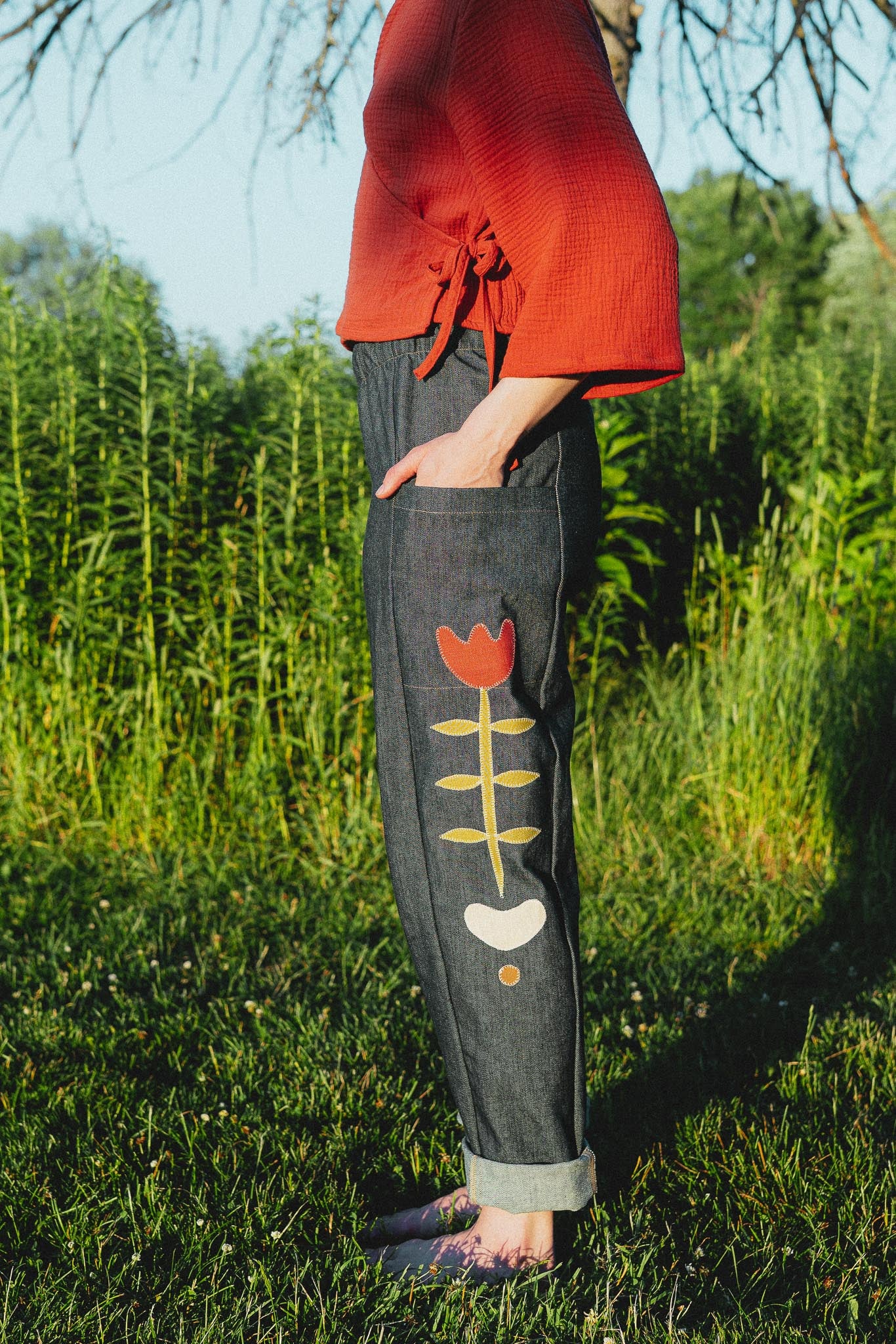 Cinema Pants in Red Hat Creative