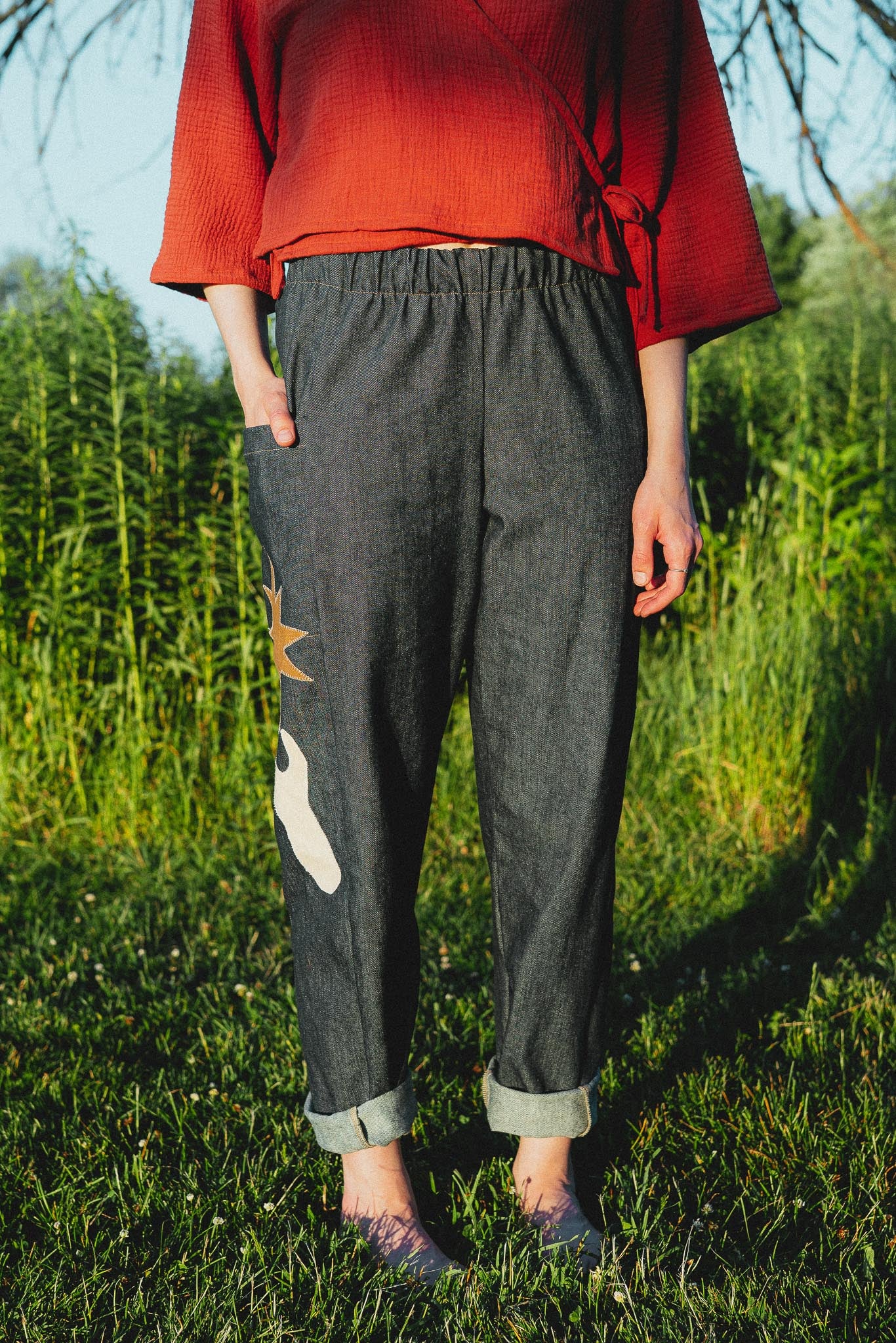 Cinema Pants in Red Hat Creative