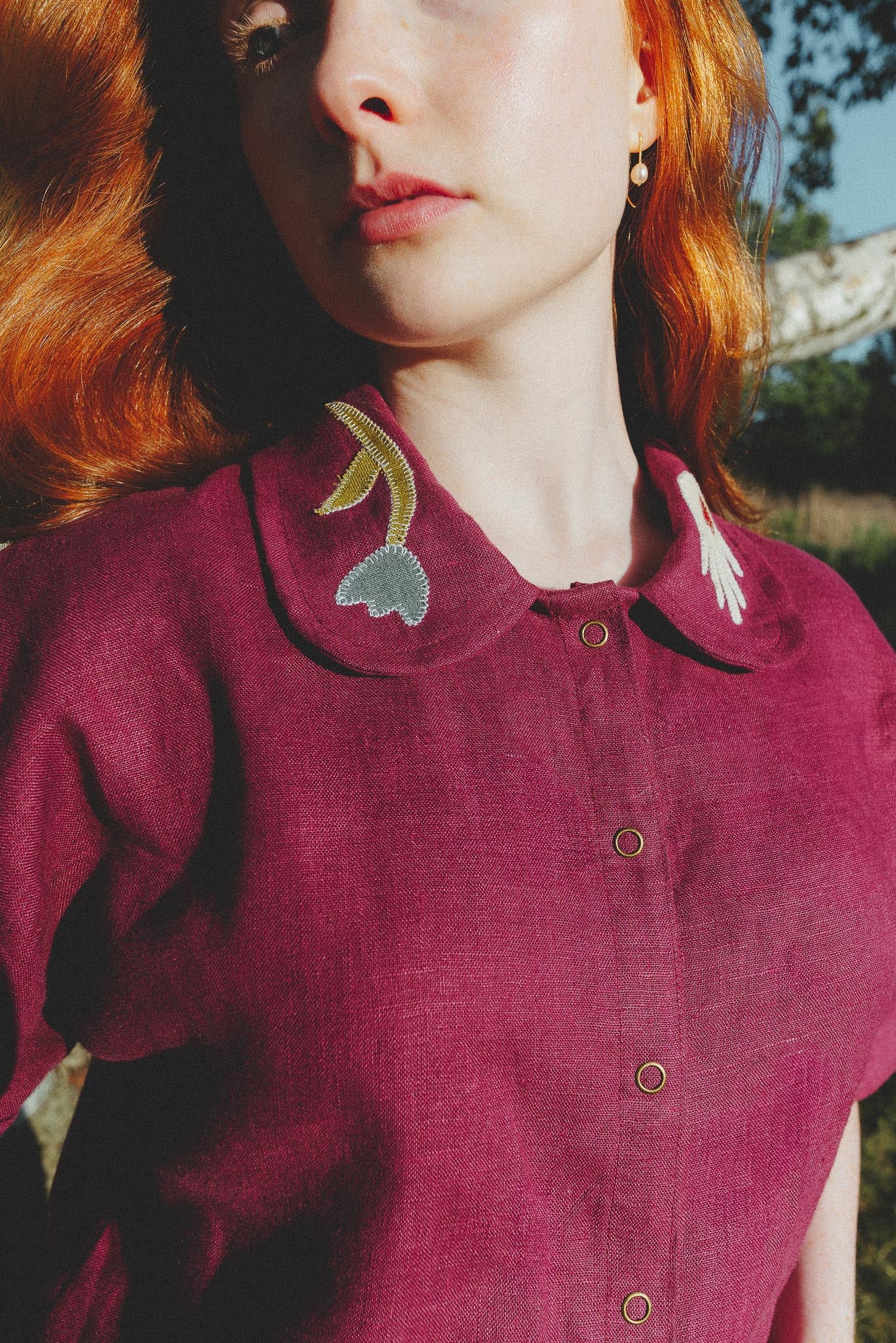 Ruthie Top in Red Hat Creative