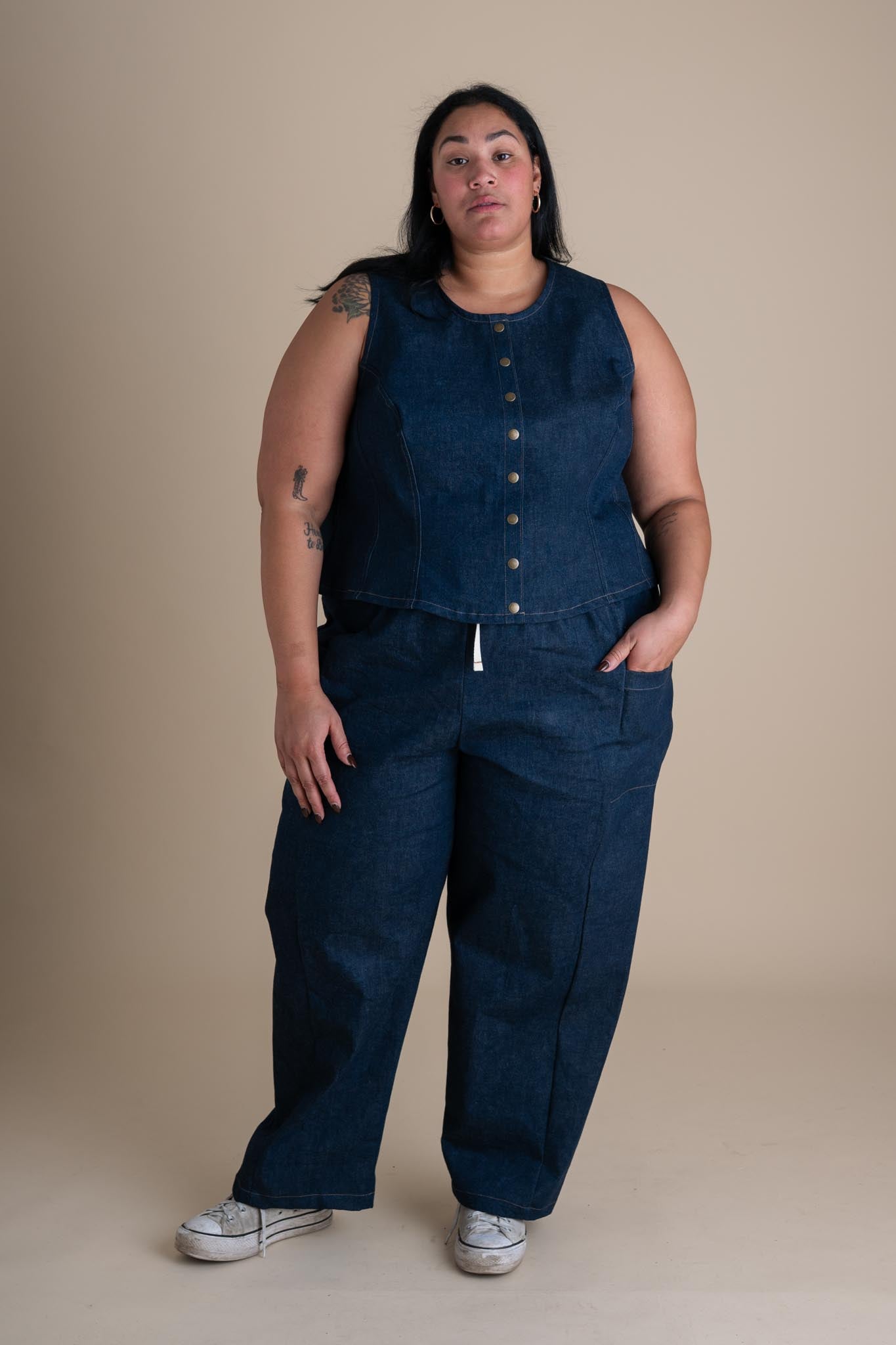 Cinema Pants in Cone Denim