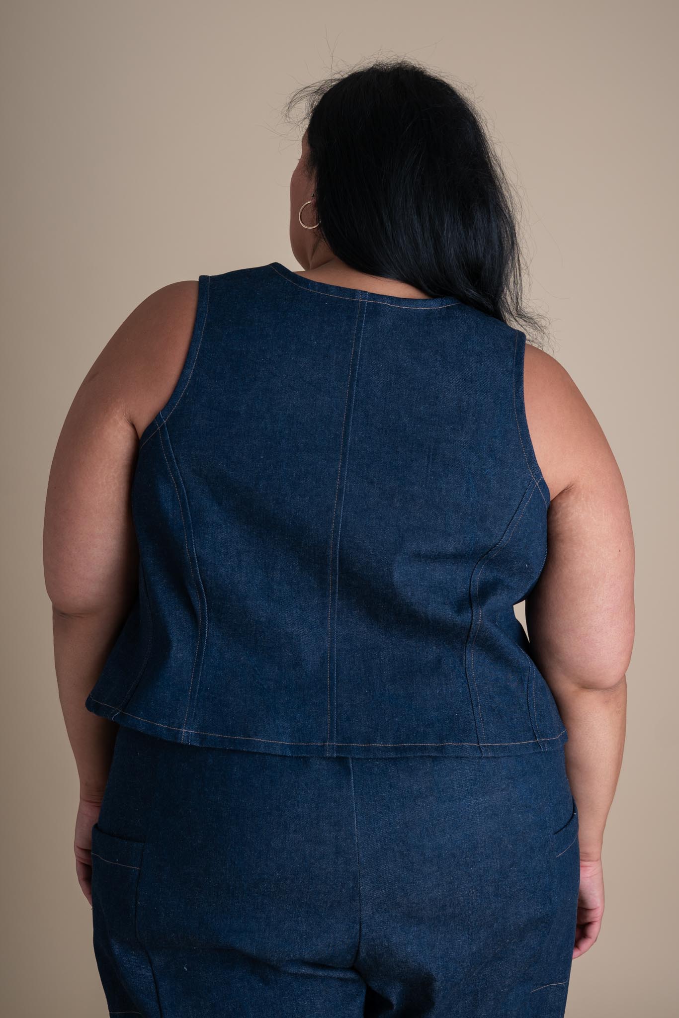 Katherine Vest (Updated) in Cone Denim
