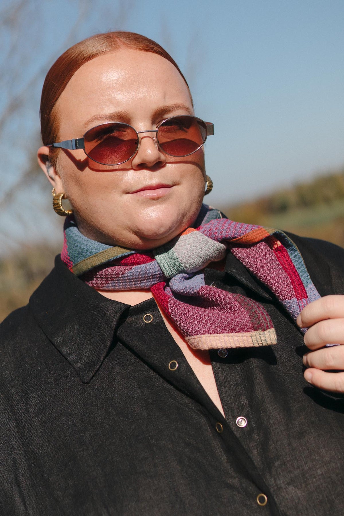 Scarf in Sangria