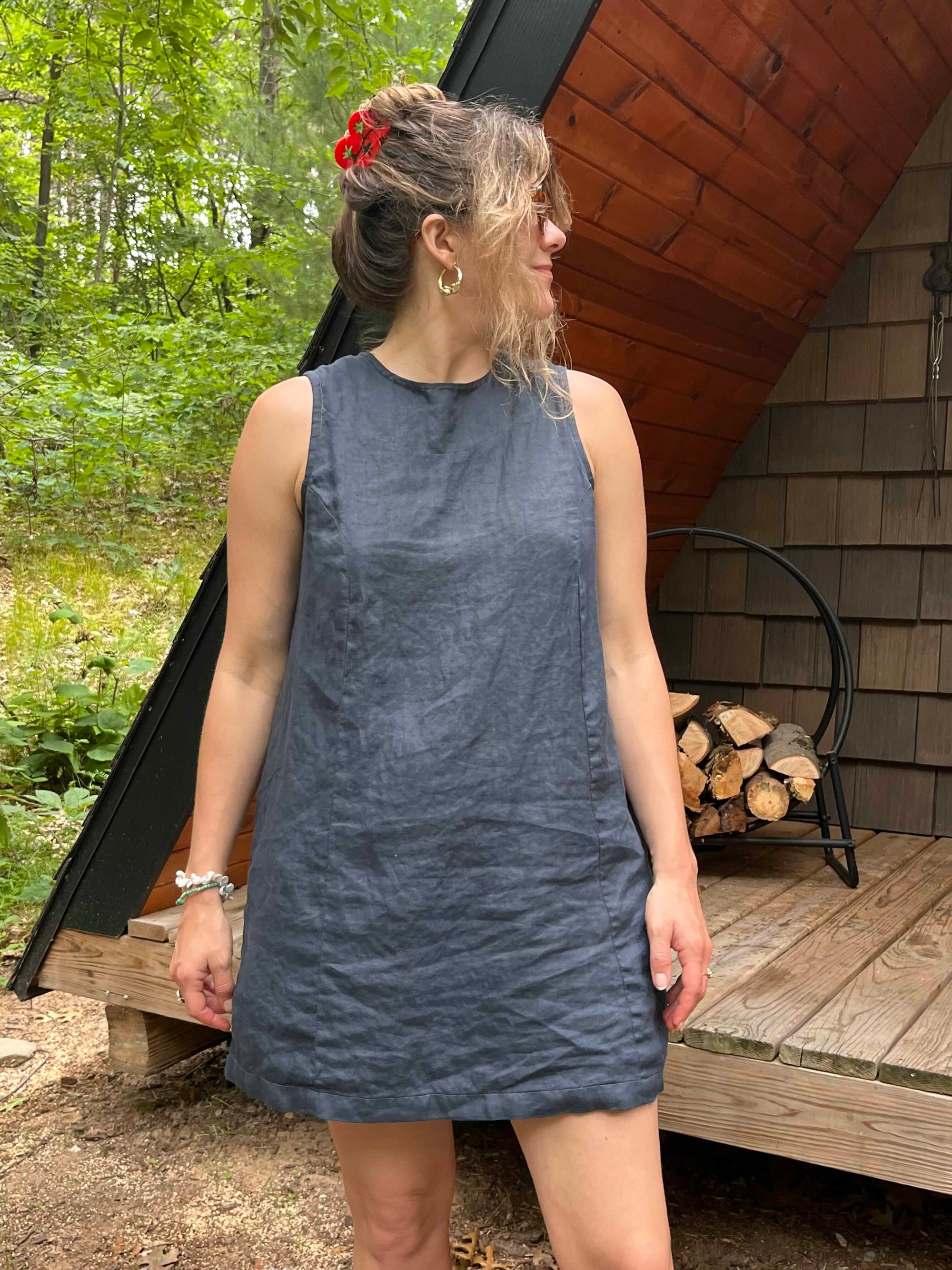 Beth Dress in Navy
