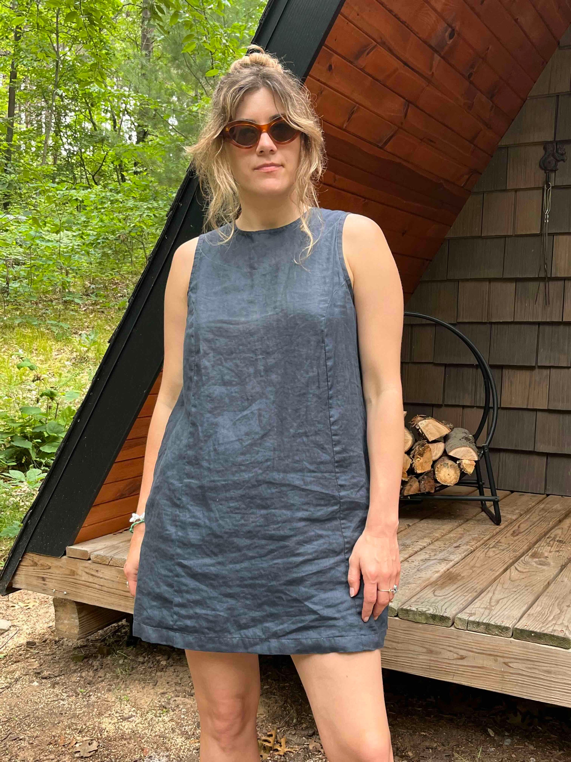 Beth Dress in Navy