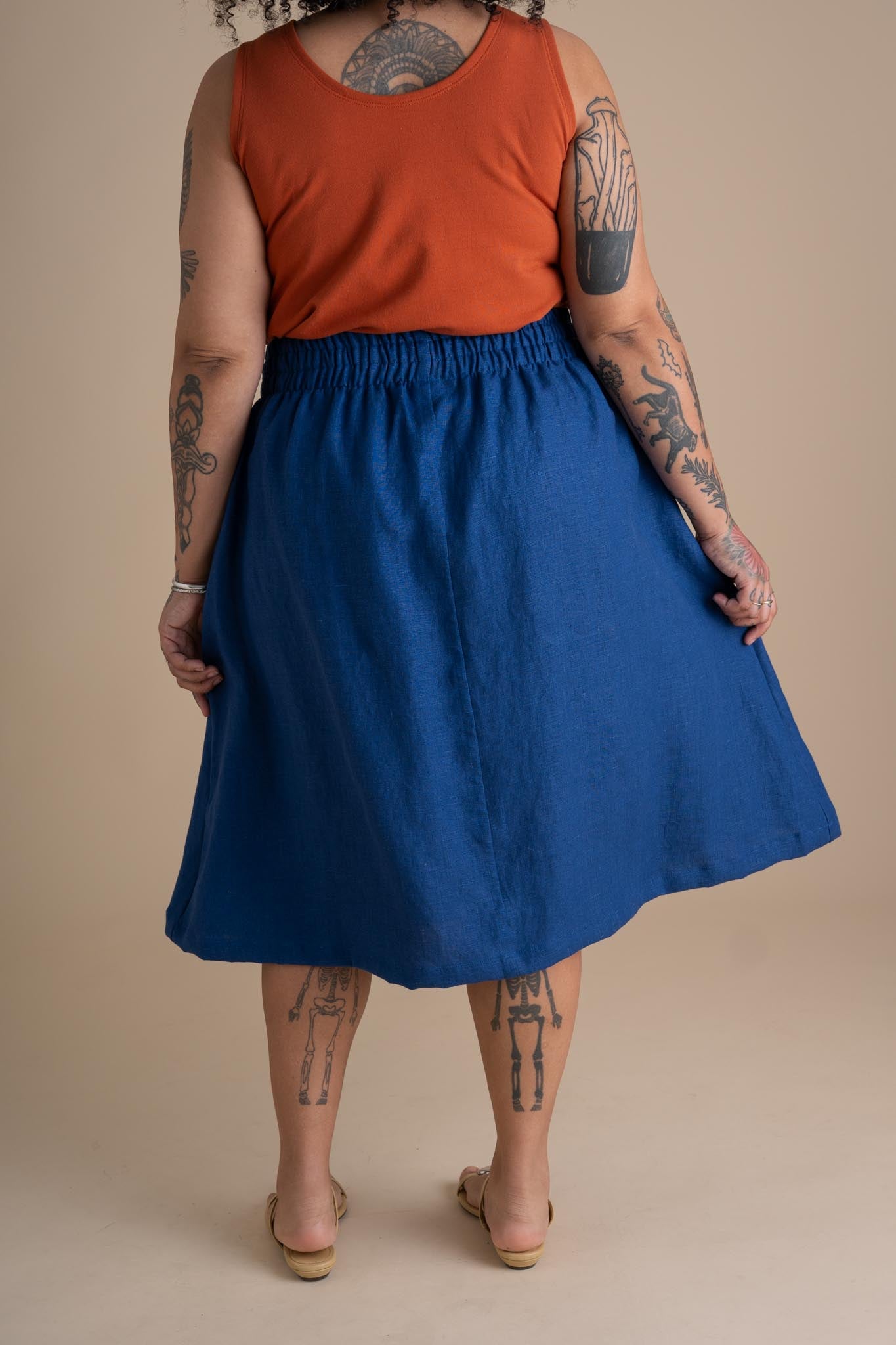 Evening Midi Skirt (Updated) in Kingfisher