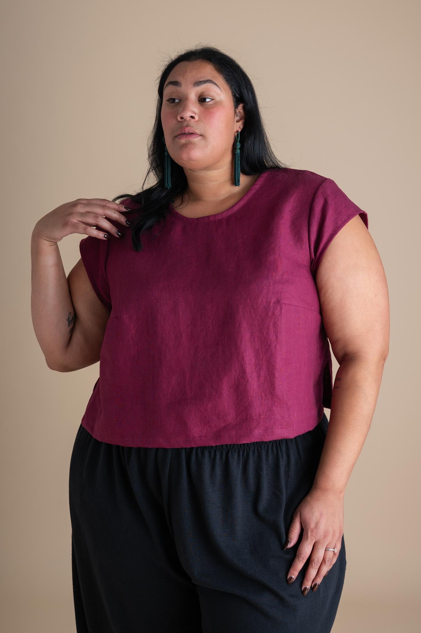 Larrissa is wearing a size 3 Waist.