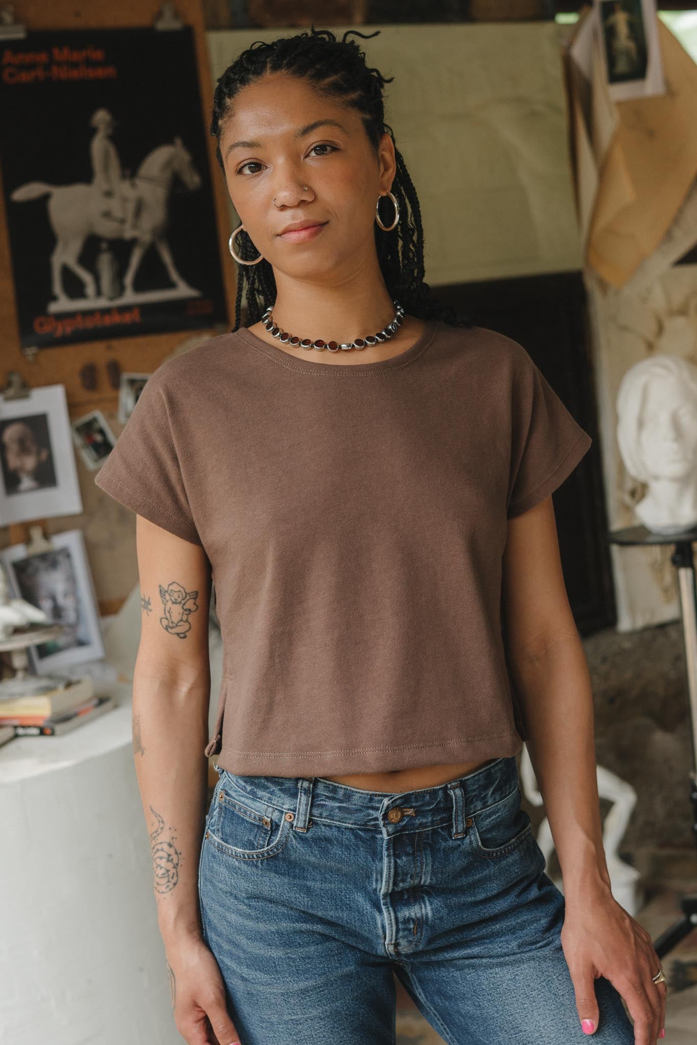 Britany is wearing a size XS Waist.