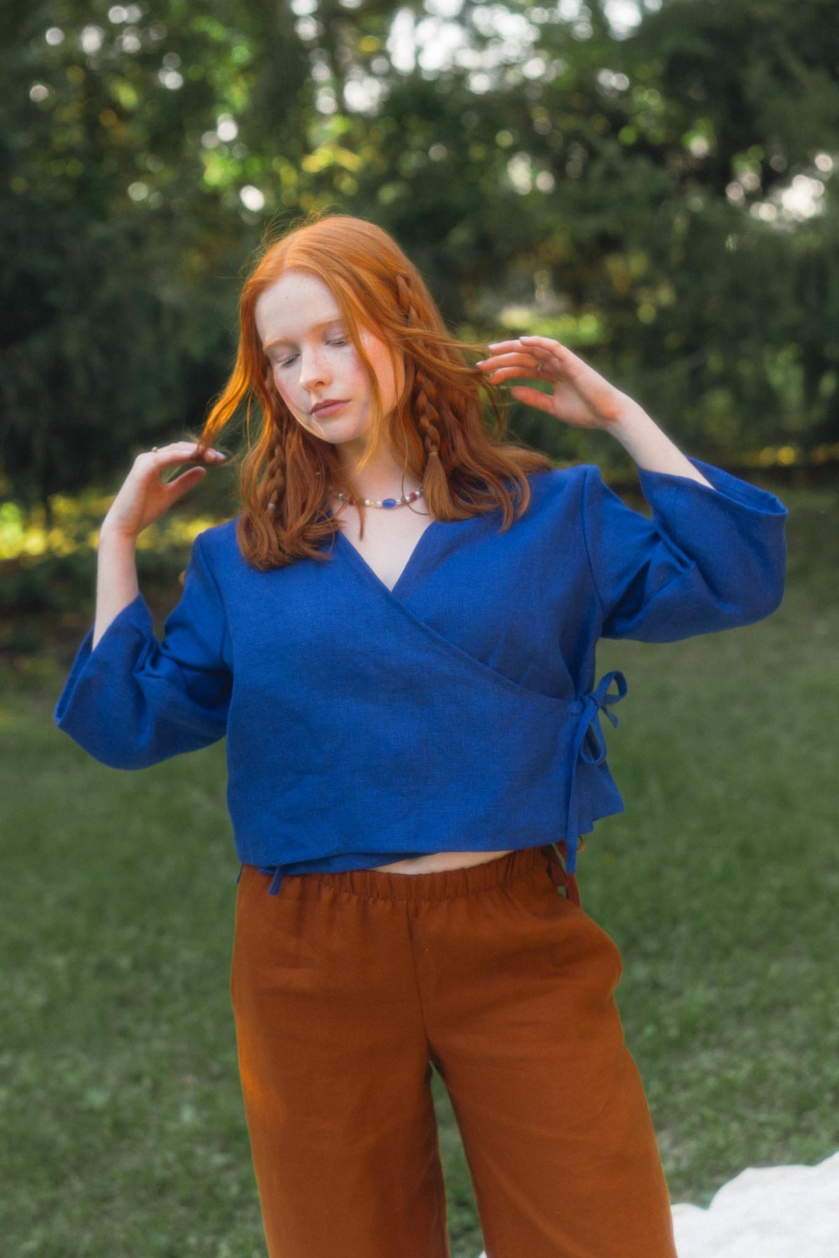 Artemis Top in Kingfisher Blue
