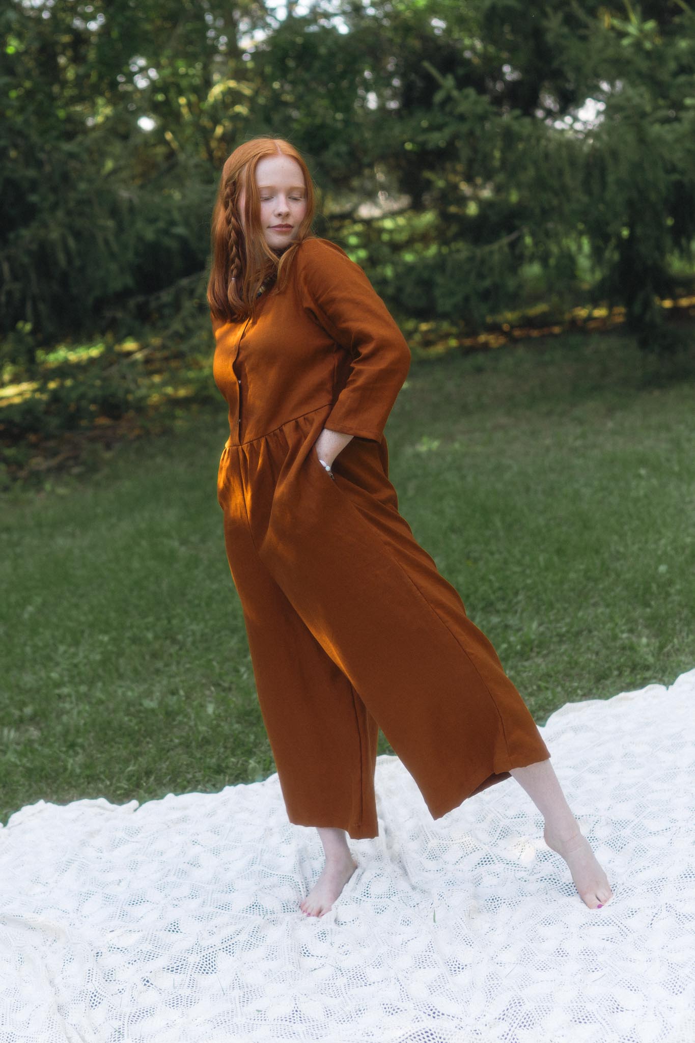 Ranch Jumpsuit (Updated) in Rust