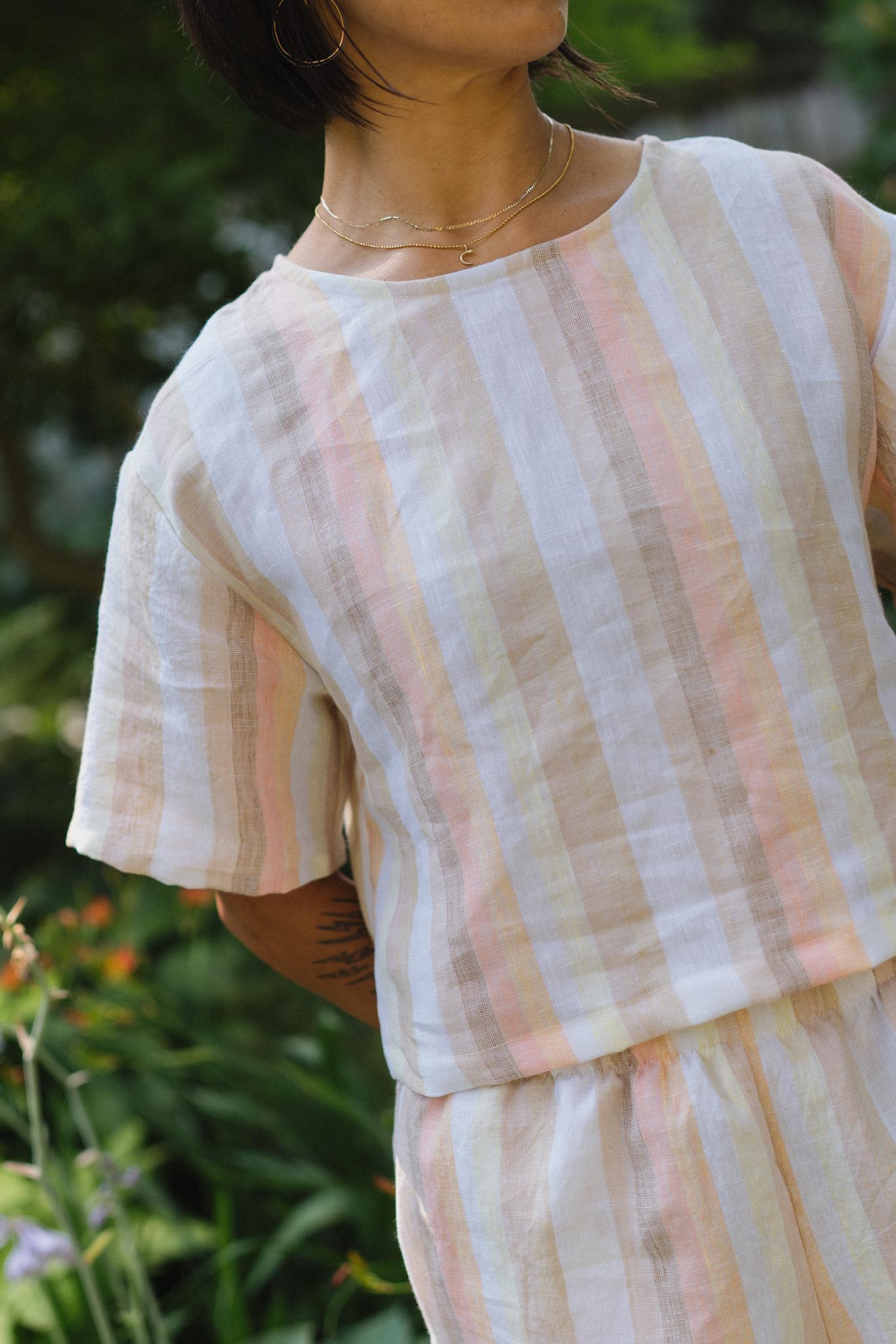 Chloe Tee (Updated) in Desert Stripe
