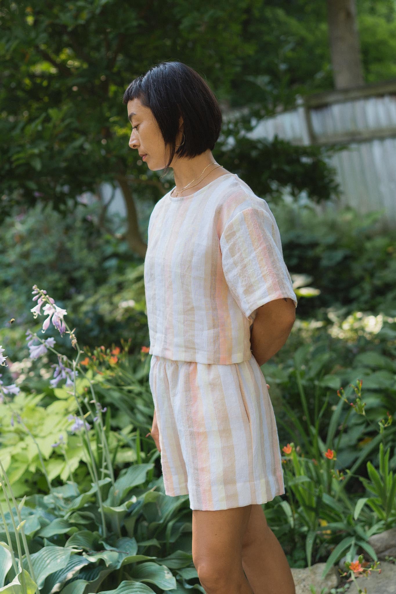 Chloe Tee (Updated) in Desert Stripe