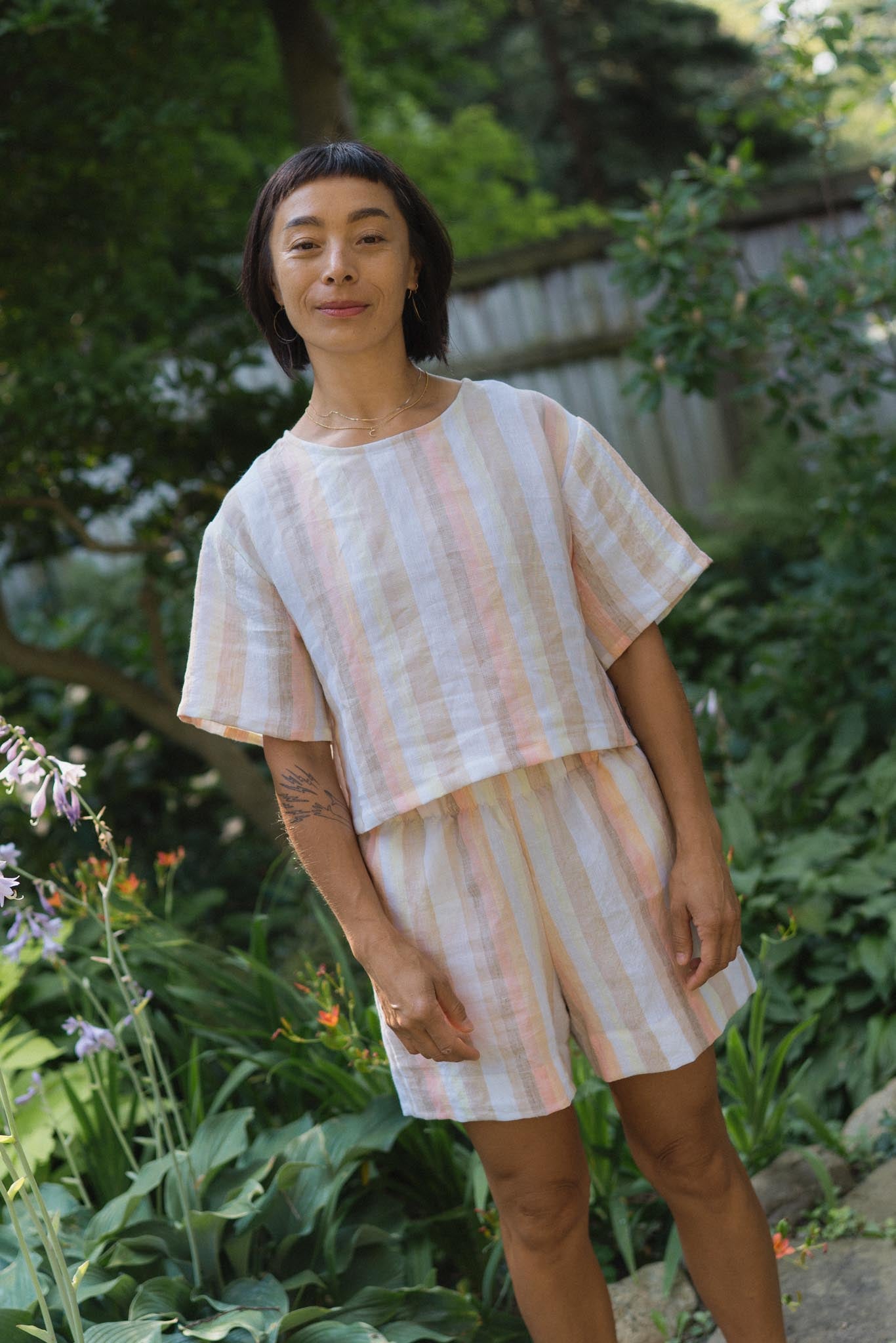 Chloe Tee (Updated) in Desert Stripe
