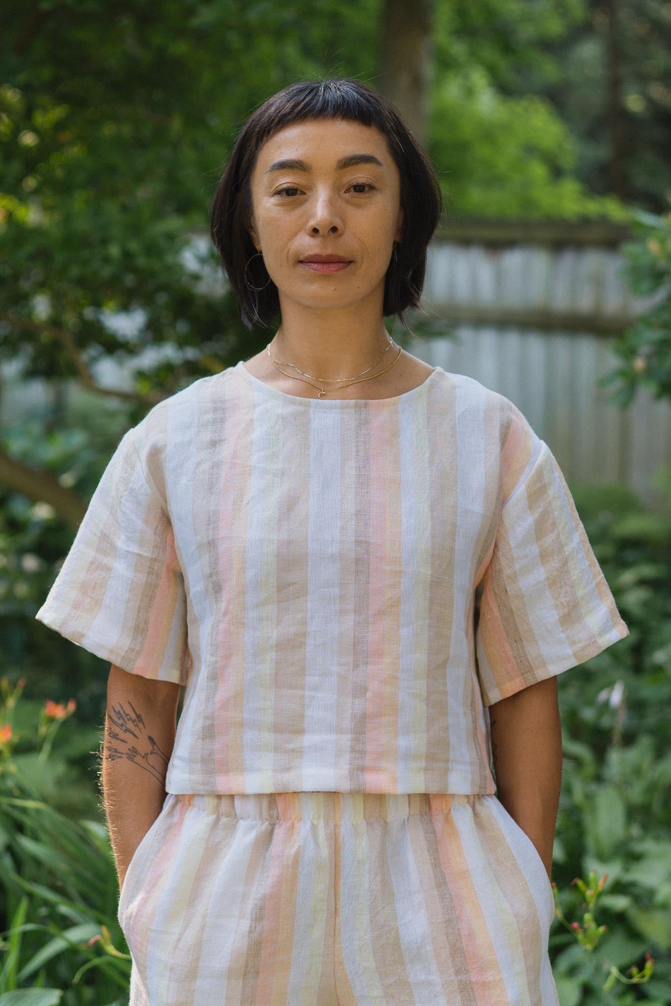 Chloe Tee (Updated) in Desert Stripe