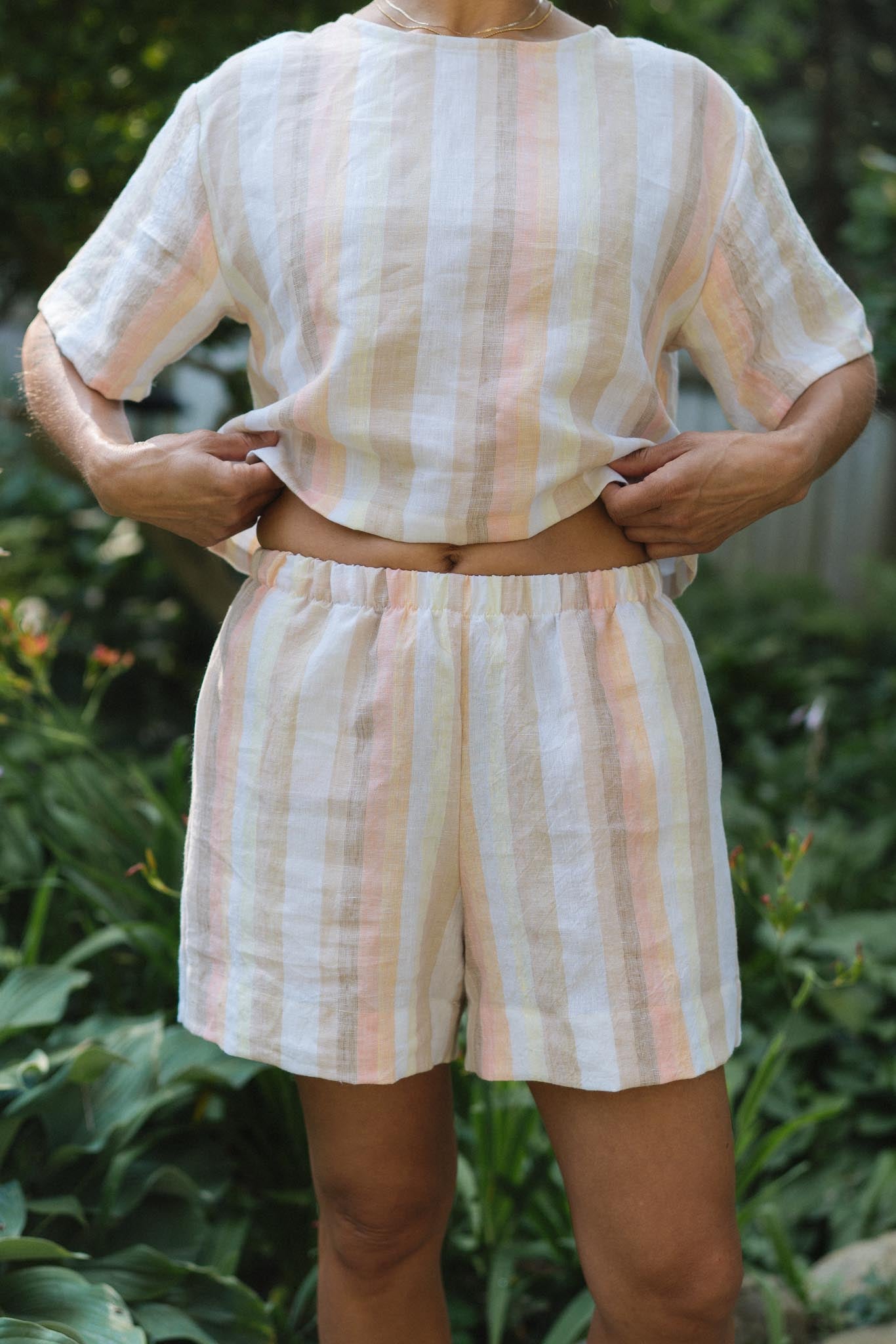 Court Short in Desert Stripe