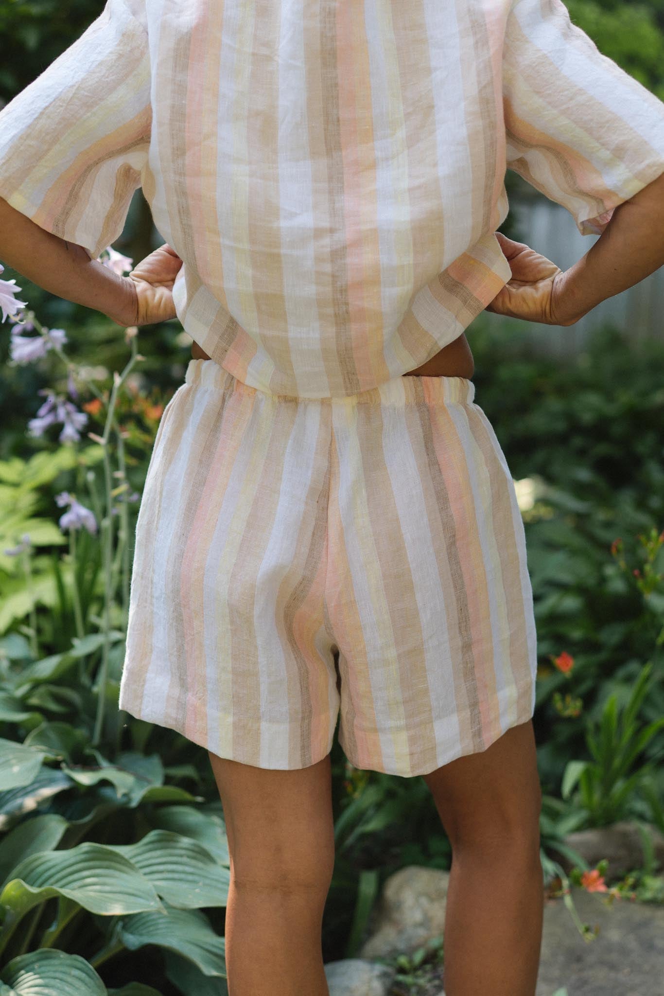Court Short in Desert Stripe