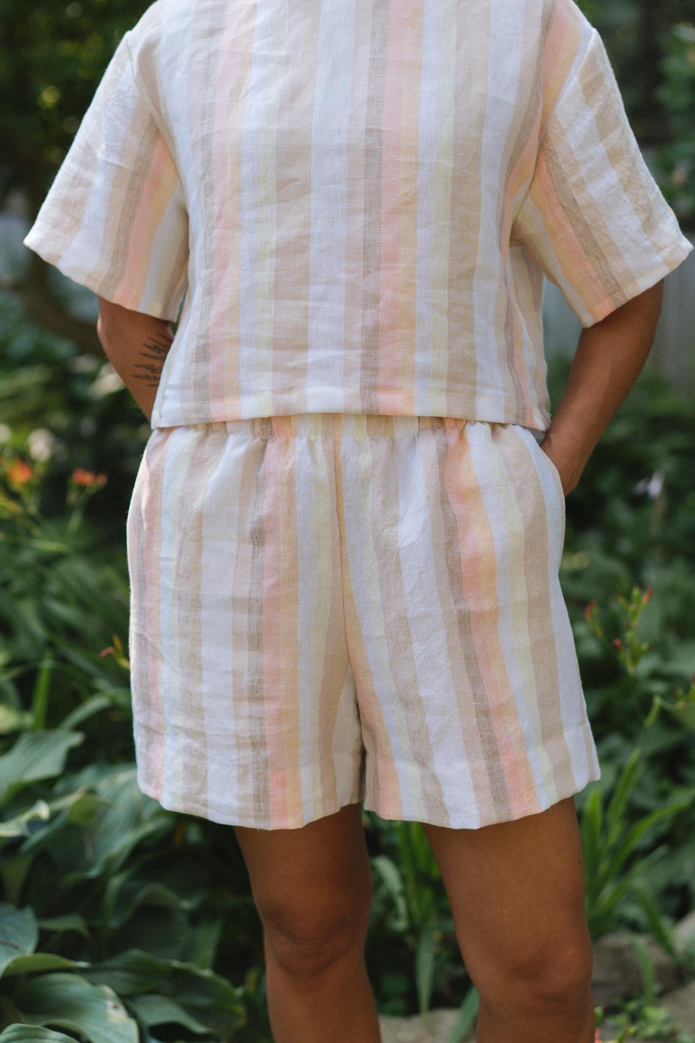Court Short in Desert Stripe