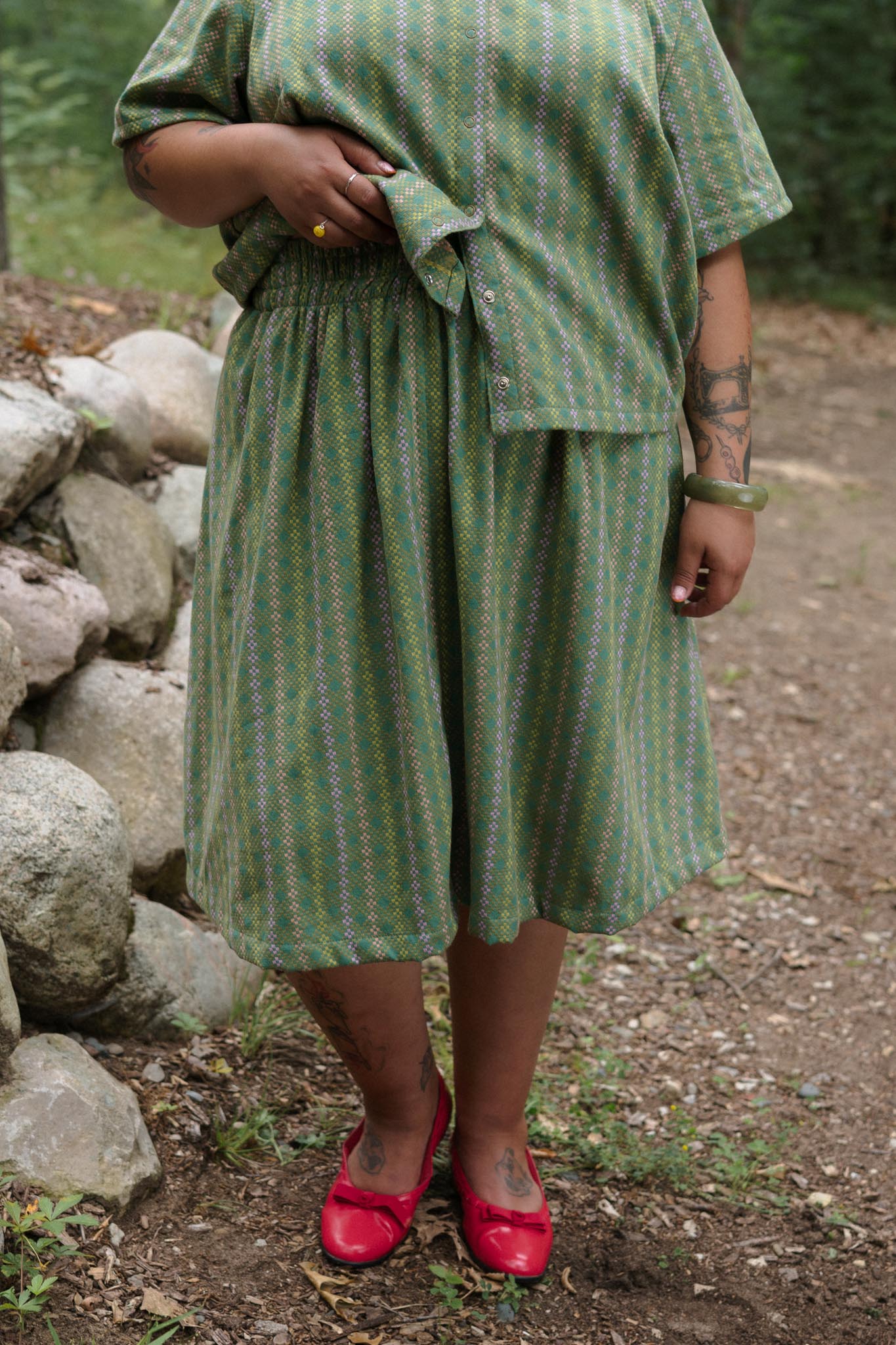 Esme is wearing a size 1.