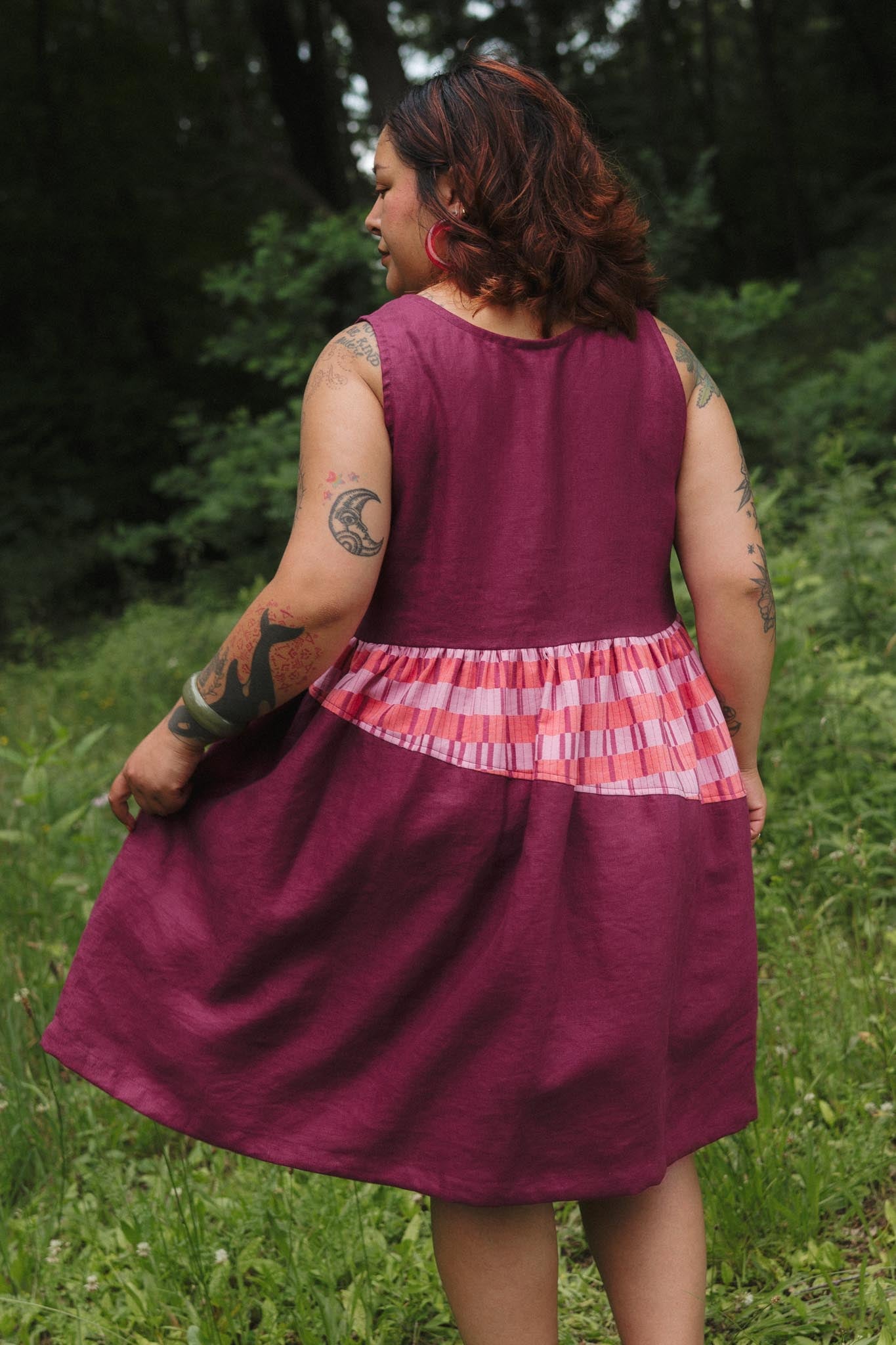 Sassafras Dress (Updated) in Hibiscus