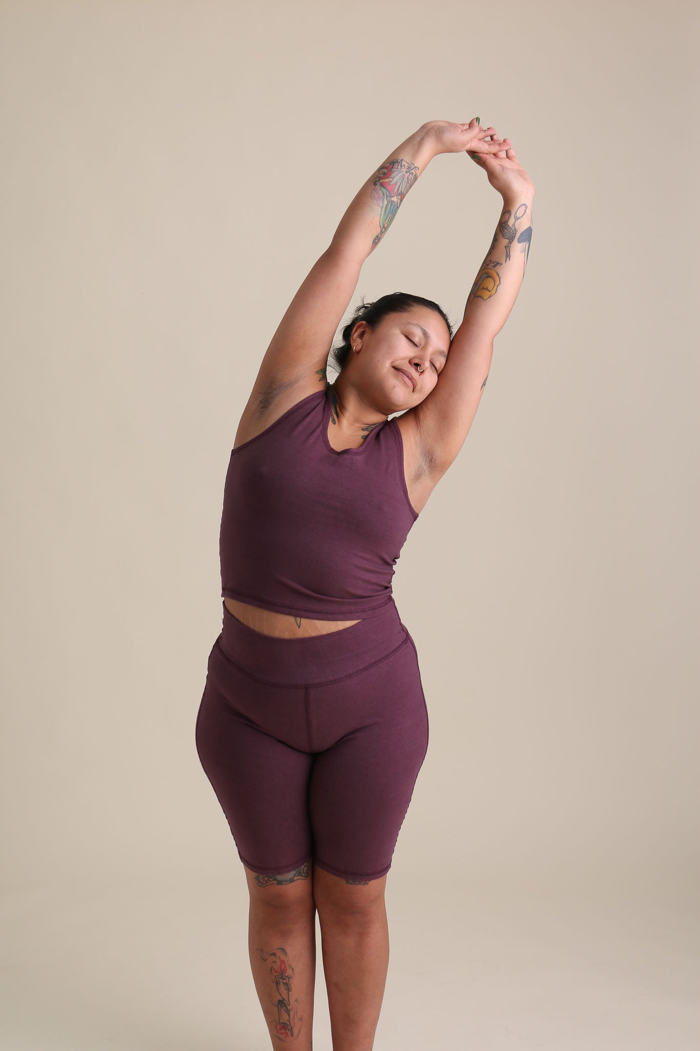 Yoga Crop Tank in Fig – Conscious Clothing