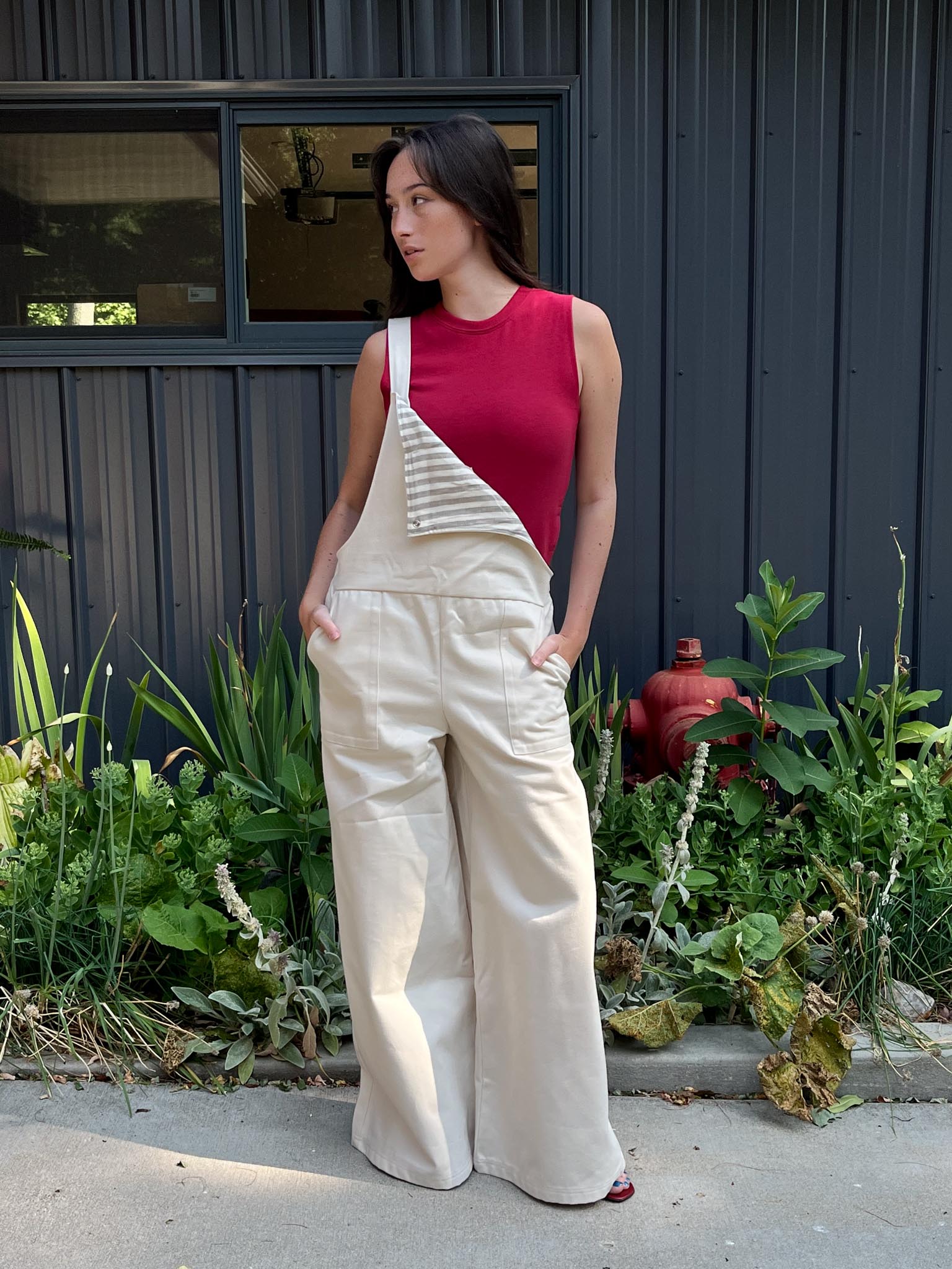 Mystery Overalls in Natural Denim