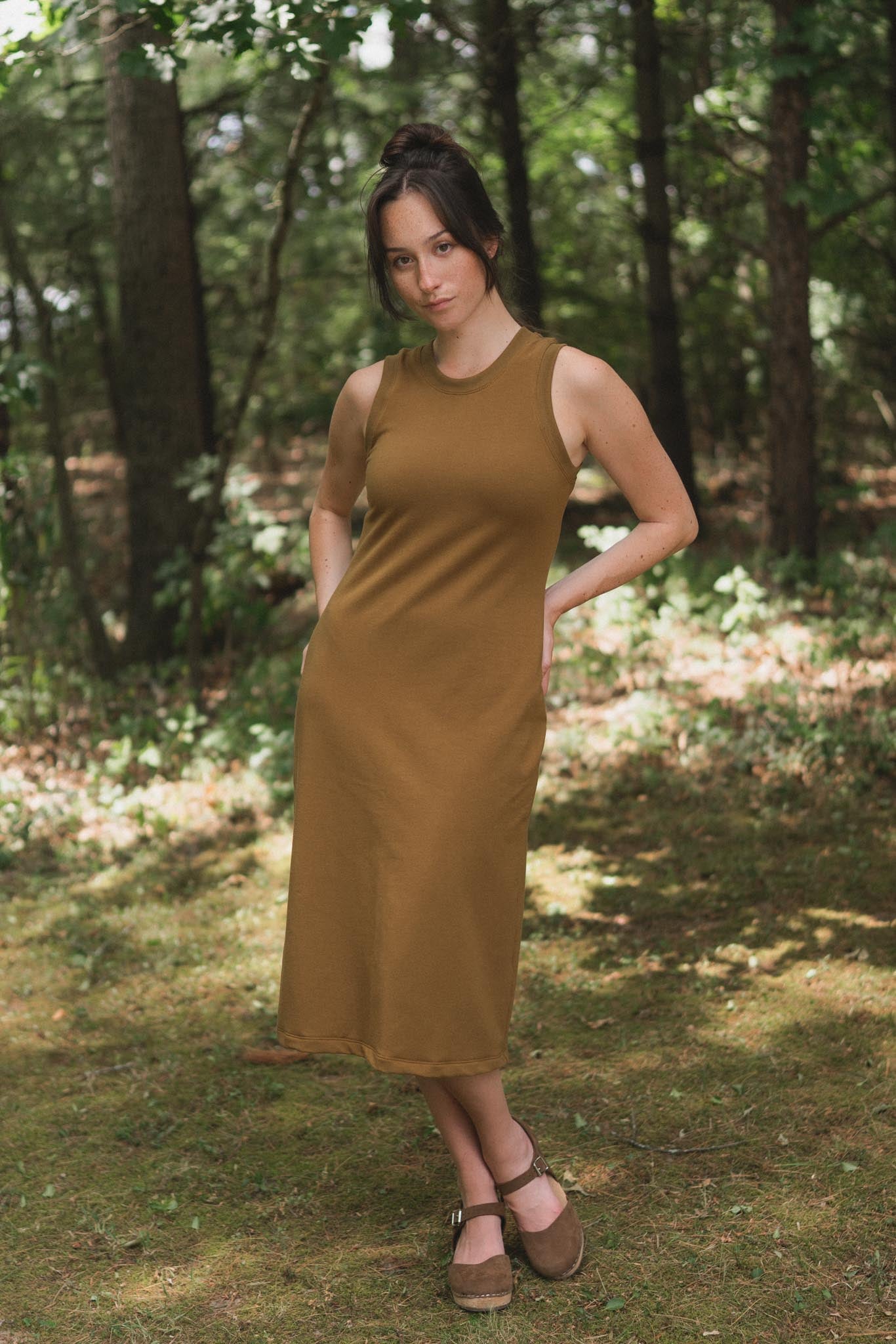 Hannah is wearing a size S.