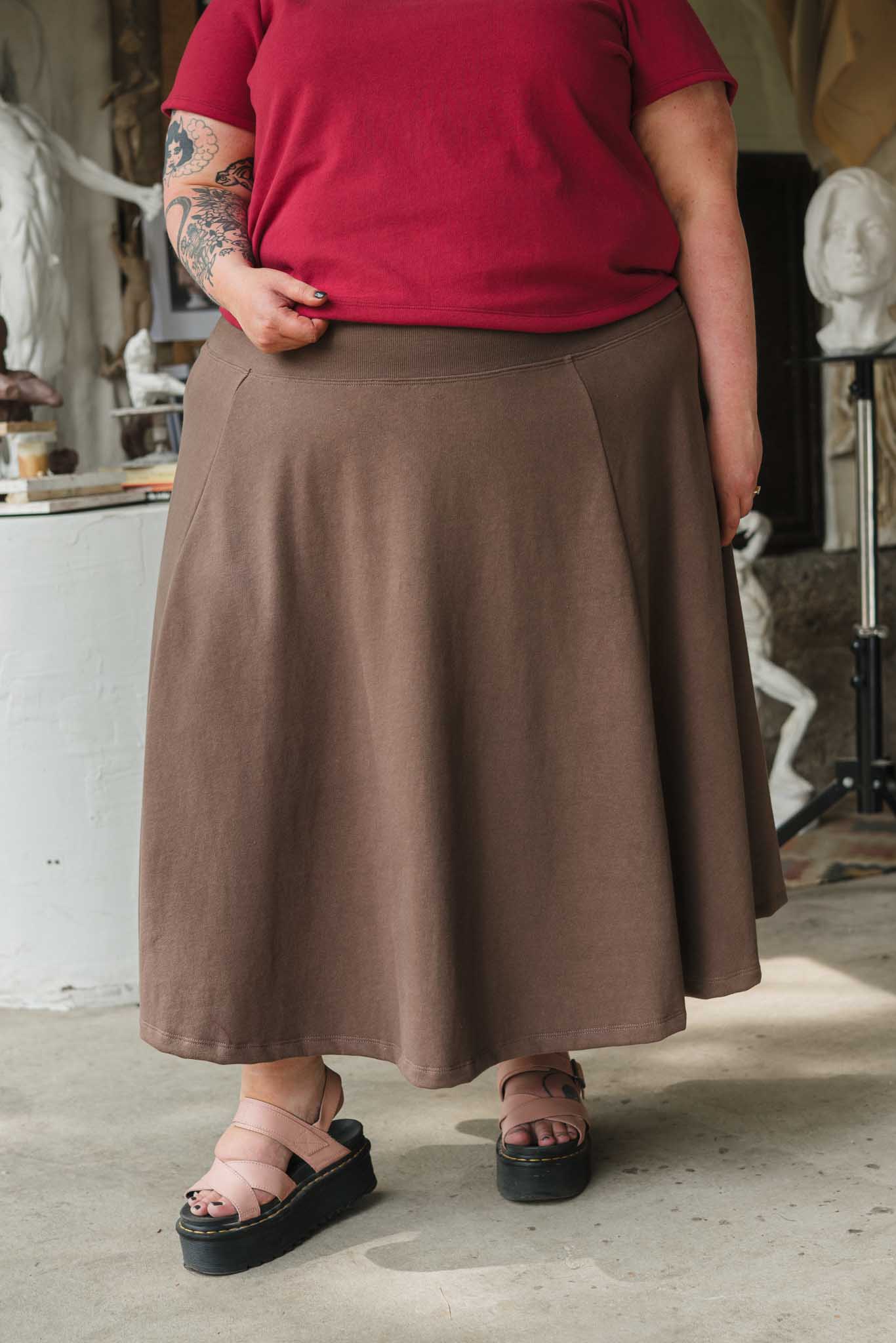 Jackie is wearing a size 5.
