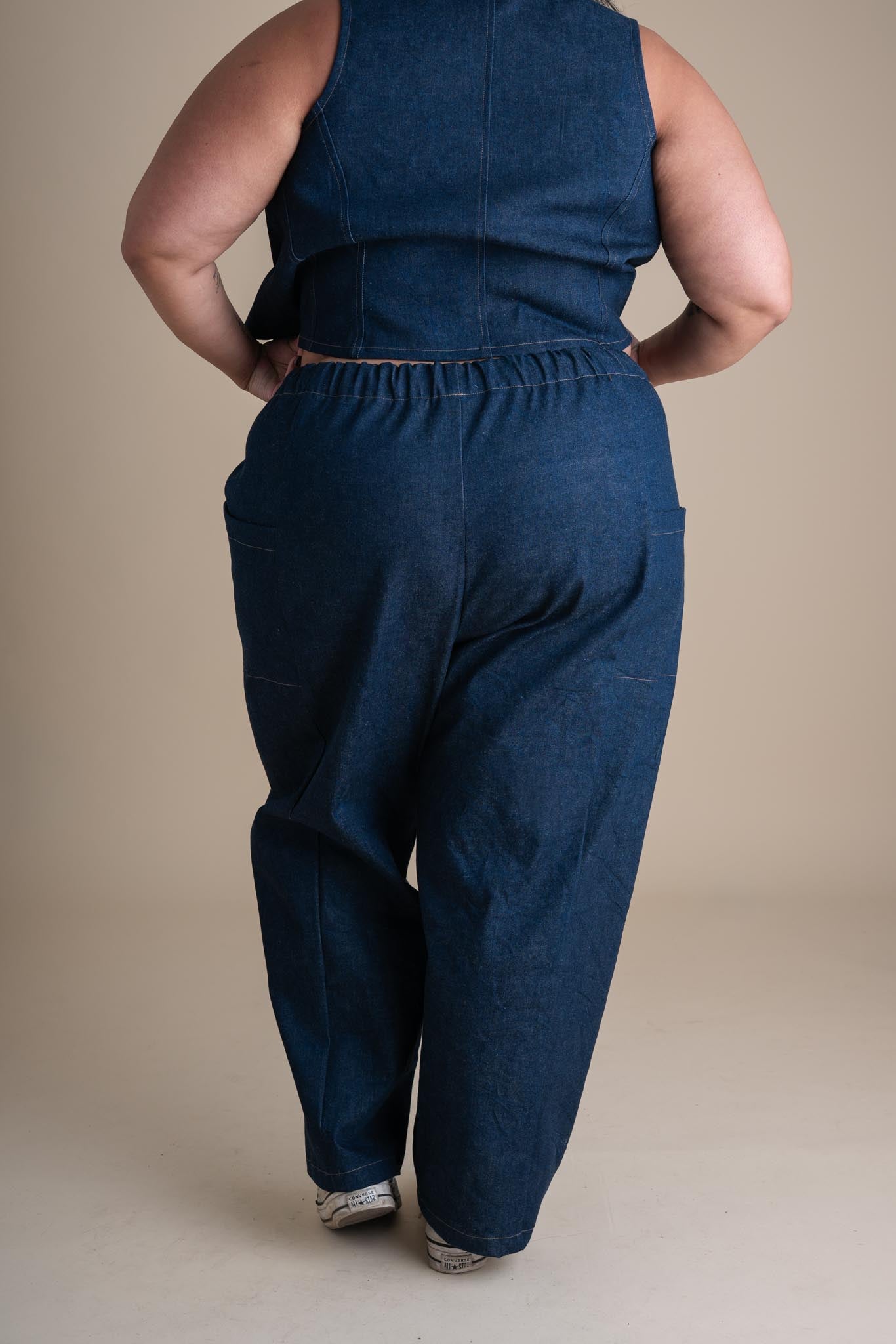 Cinema Pants in Cone Denim