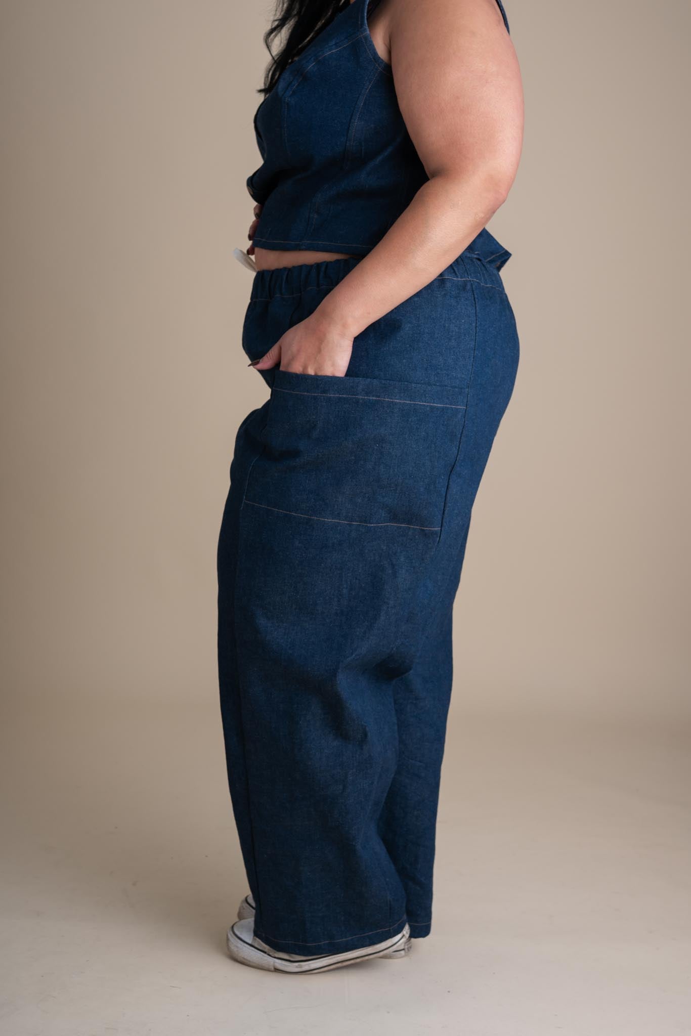 Cinema Pants in Cone Denim